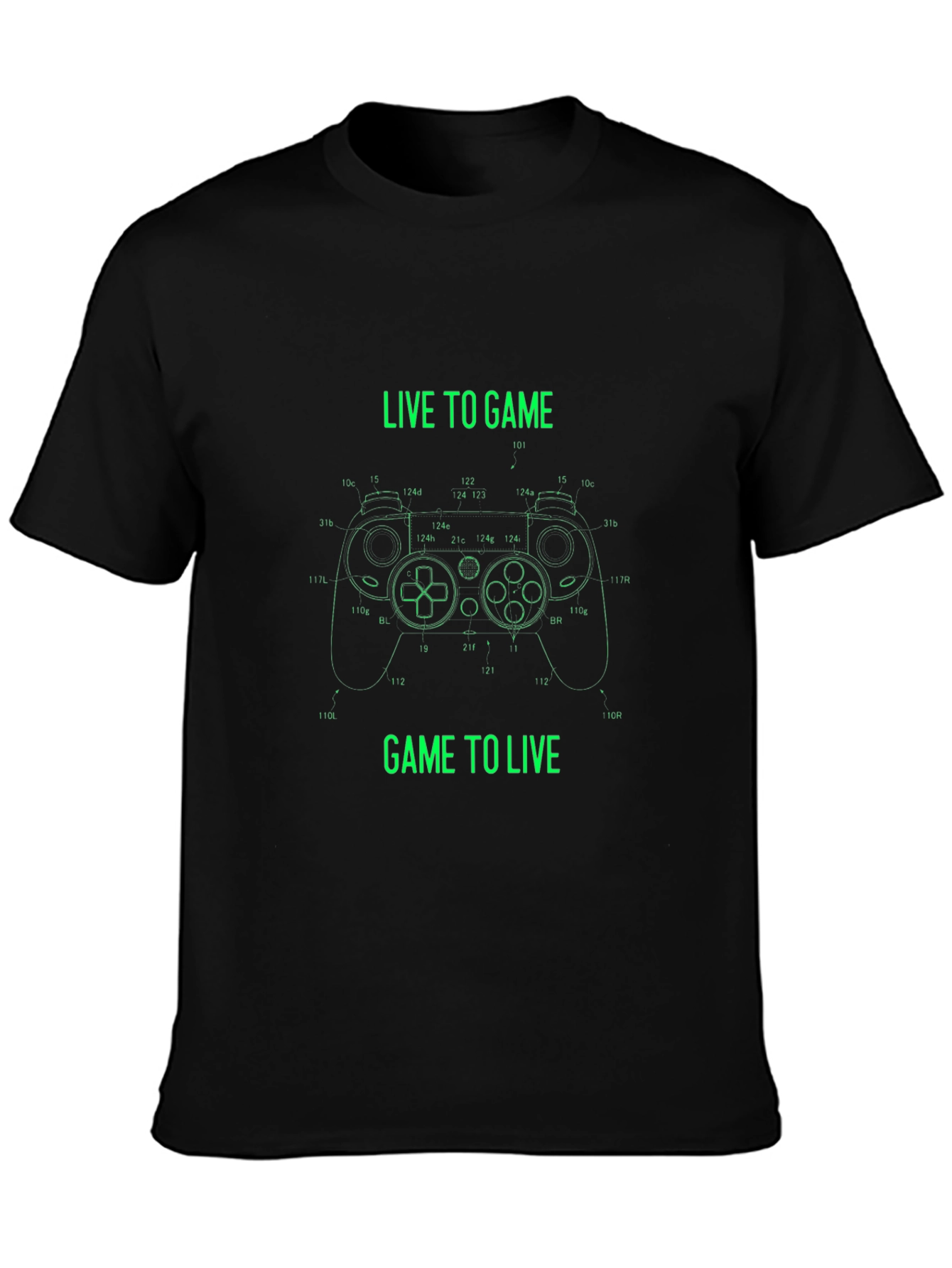 Live to Game Black T-Shirt