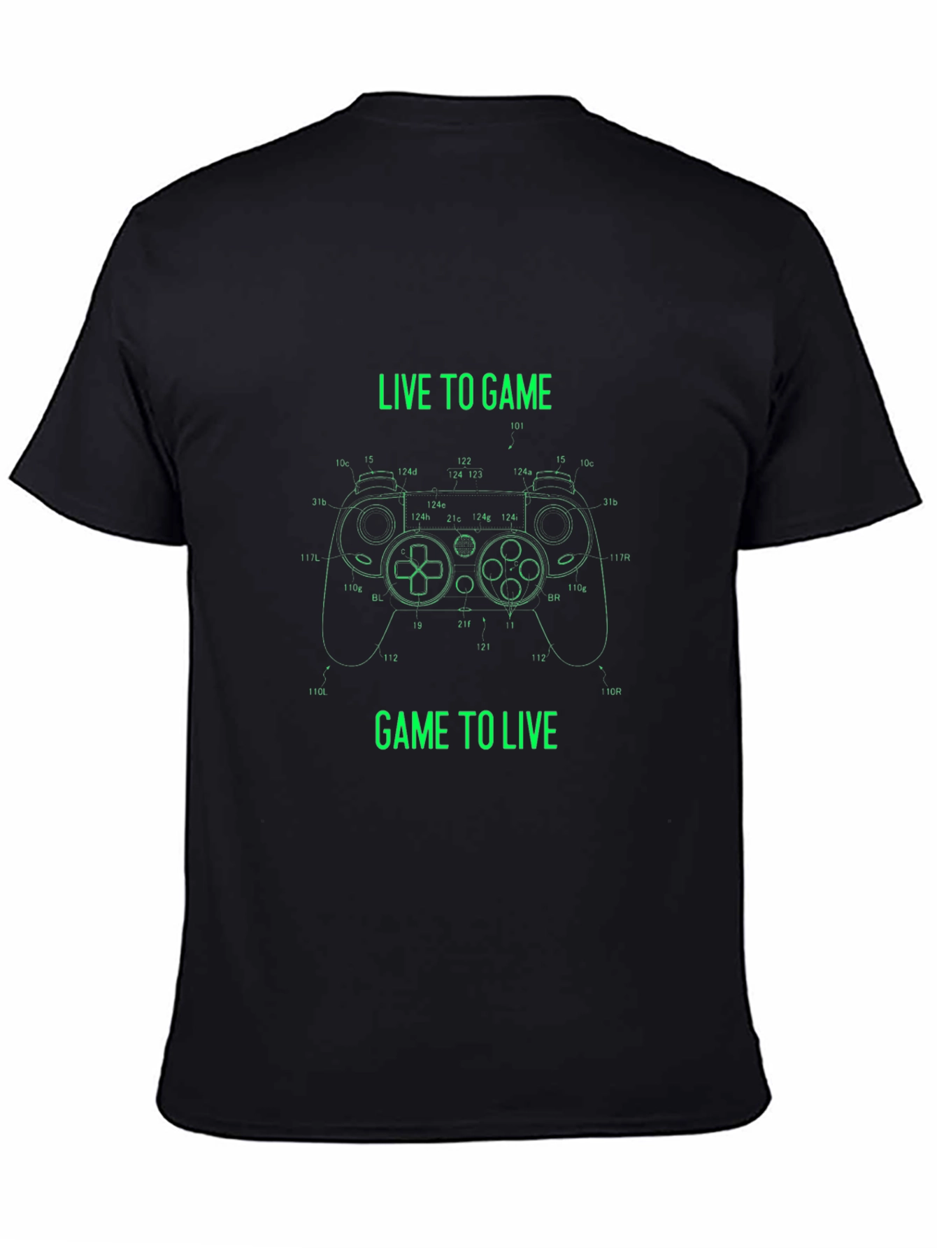 Live to Game Black T-Shirt