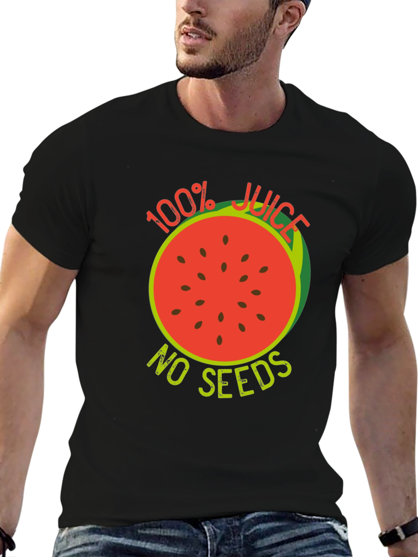 100% Juice No Seeds Black T-Shirt