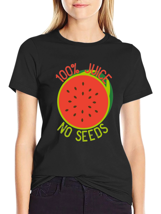 100% Juice No Seeds Black T-Shirt