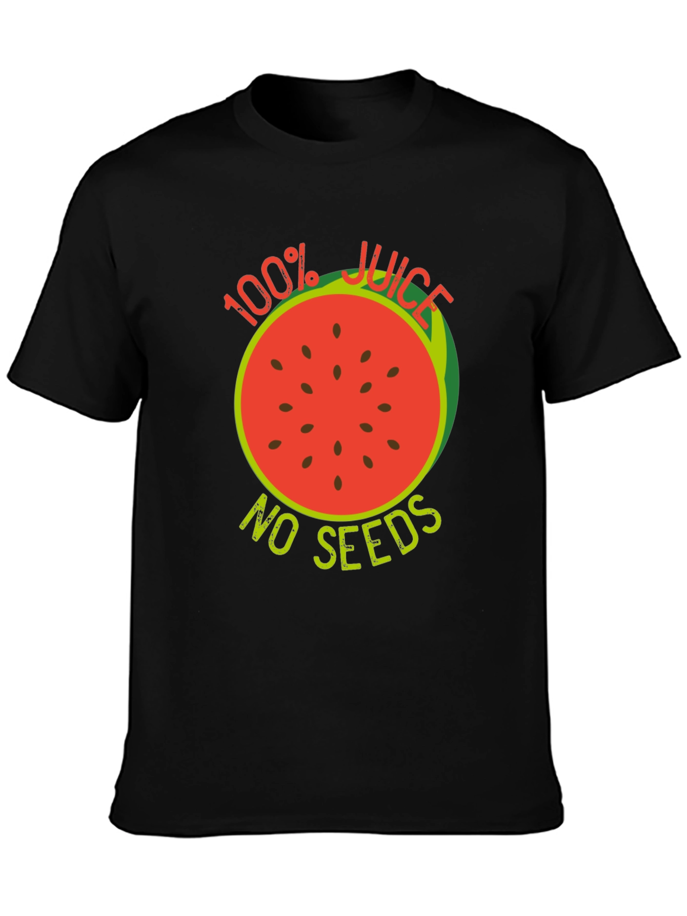 100% Juice No Seeds Black T-Shirt