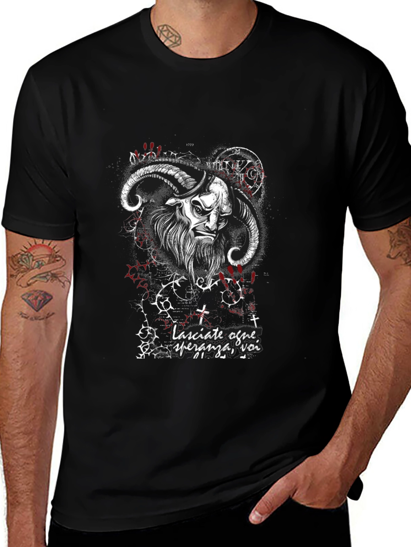 Occult Goat Graphic Tee - Dark Aesthetic T-Shirt