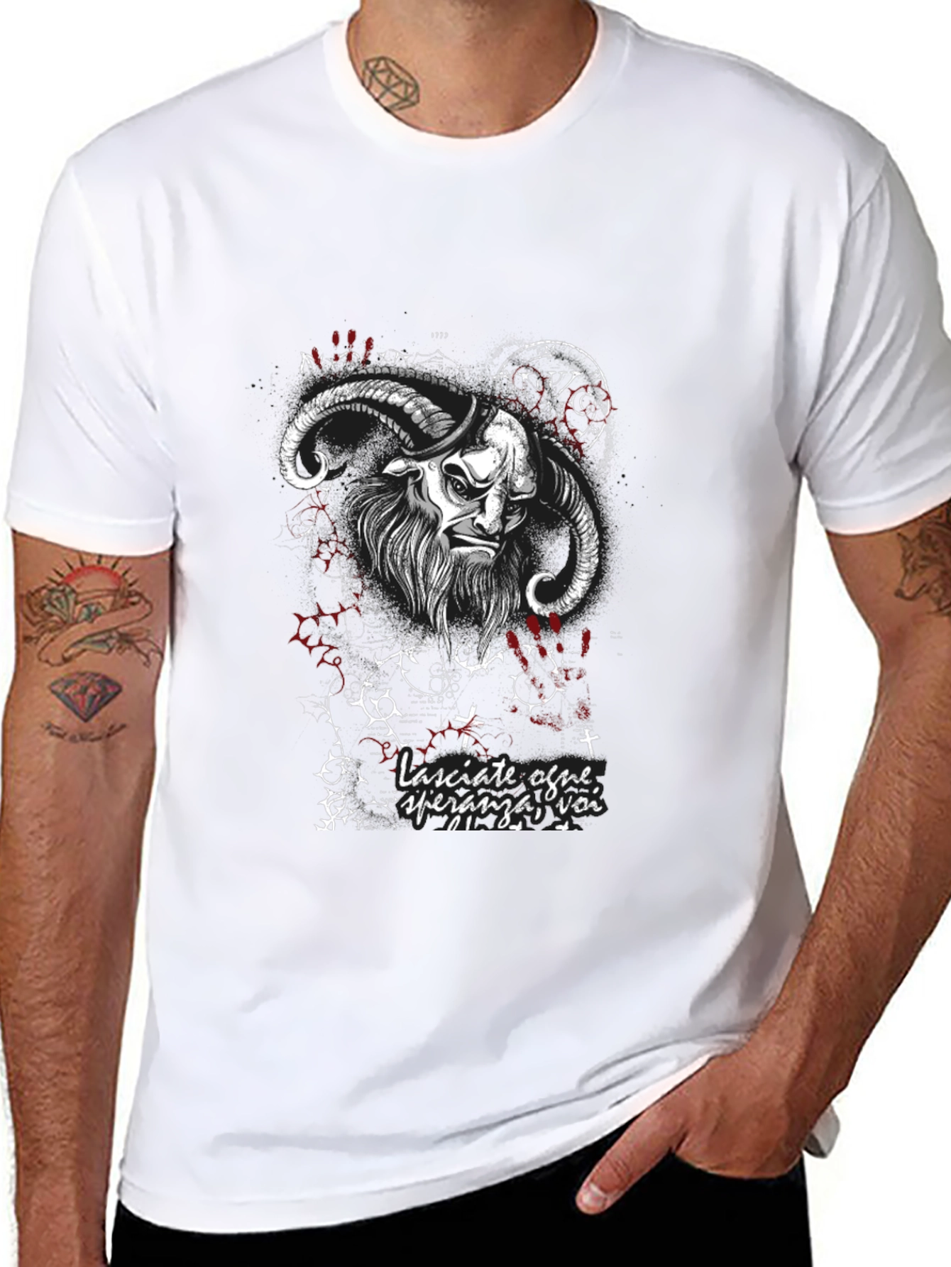 Occult Goat Graphic Tee - Dark Aesthetic T-Shirt