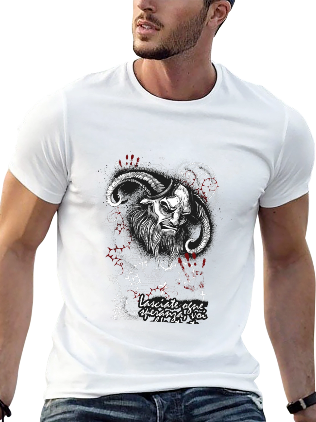 Occult Goat Graphic Tee - Dark Aesthetic T-Shirt