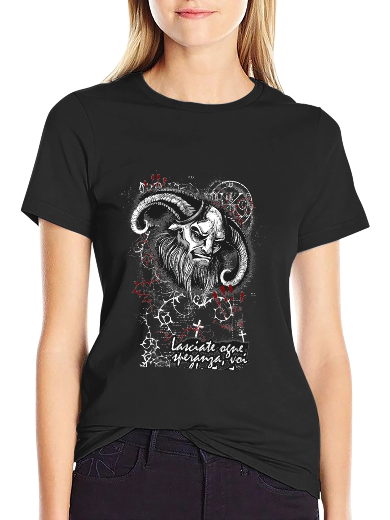 Occult Goat Graphic Tee - Dark Aesthetic T-Shirt