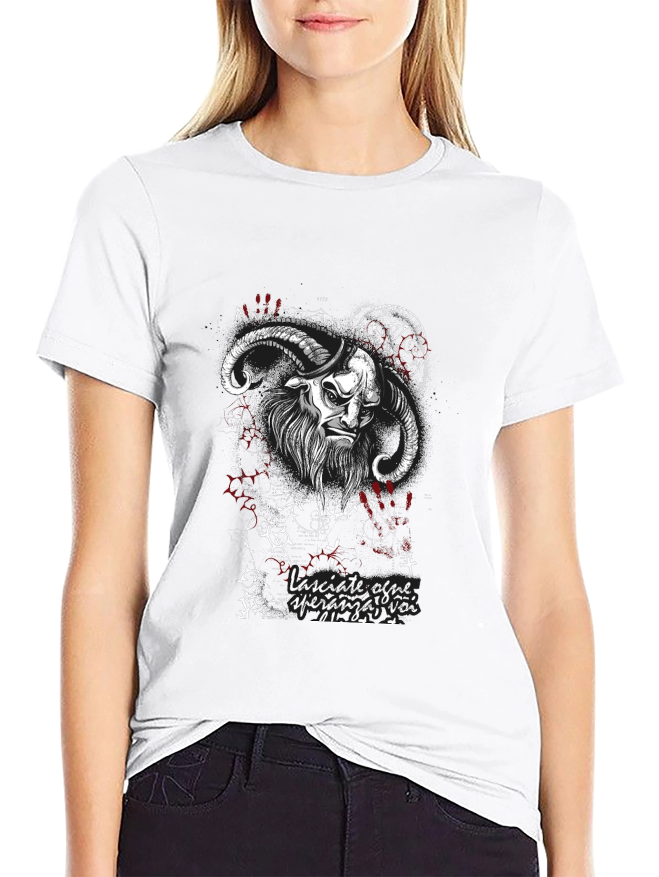 Occult Goat Graphic Tee - Dark Aesthetic T-Shirt