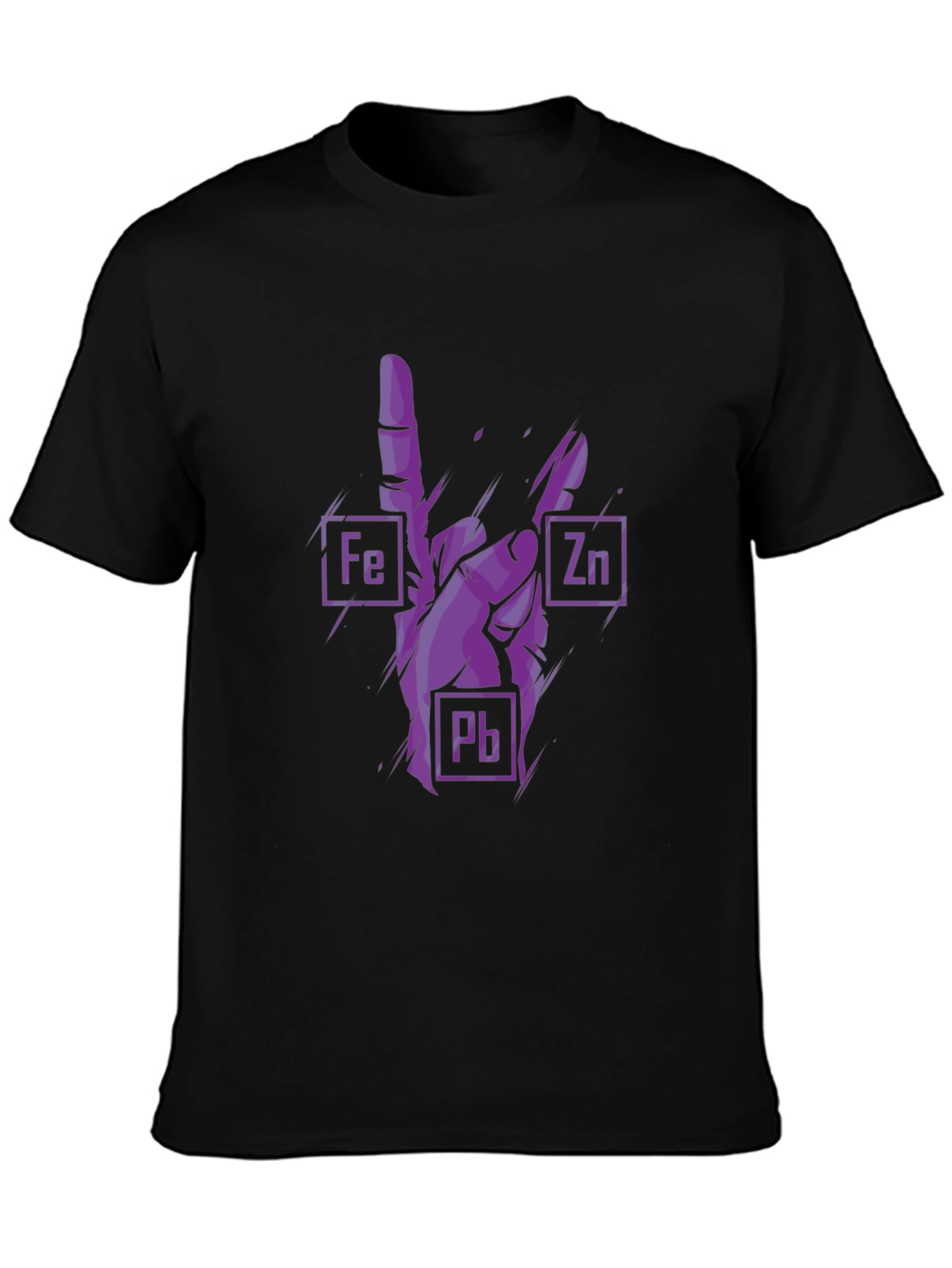 Rock On Chemistry T-Shirt - Iron Zinc Lead Design