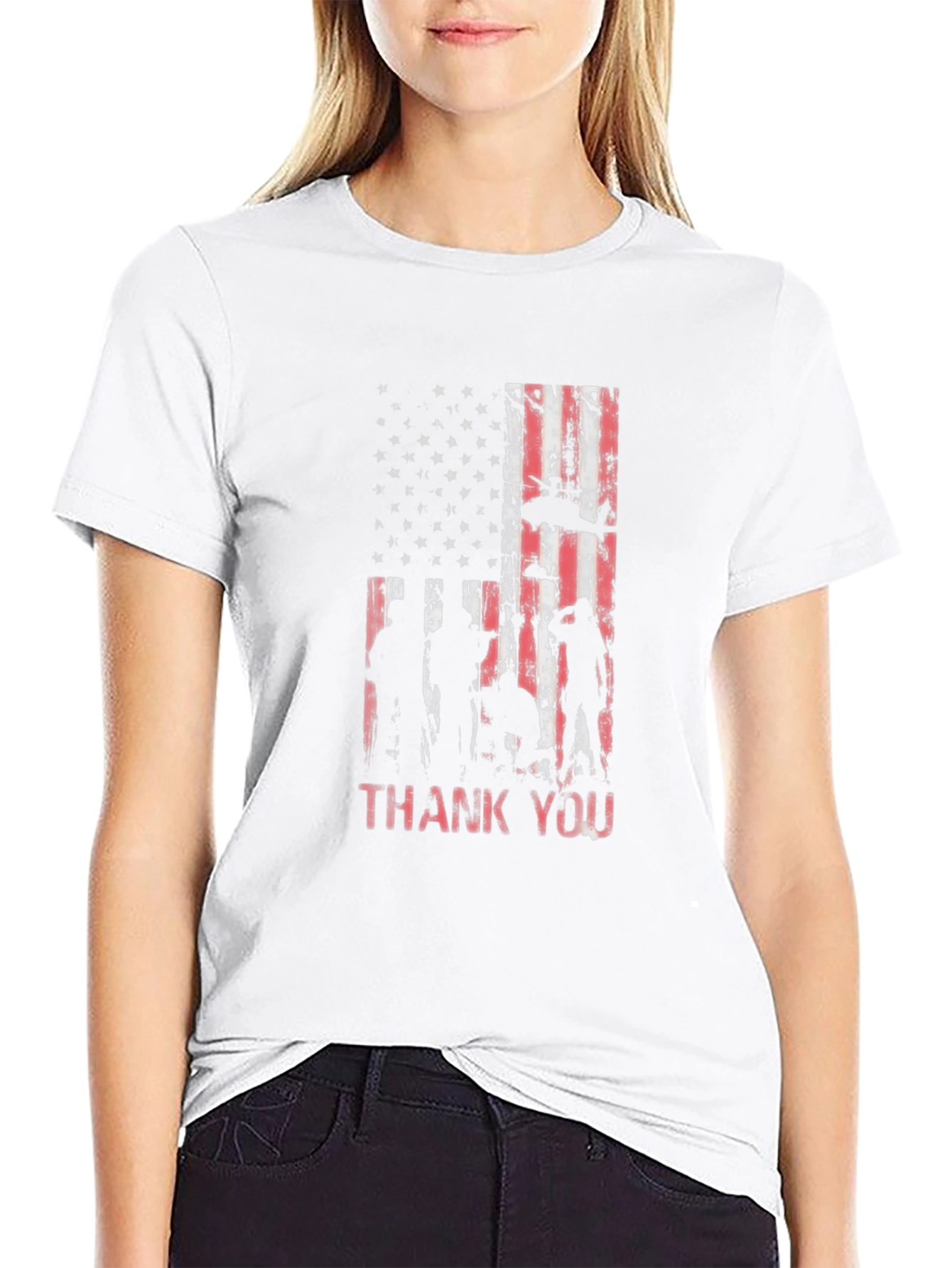 Patriotic Thank You Graphic T-Shirt