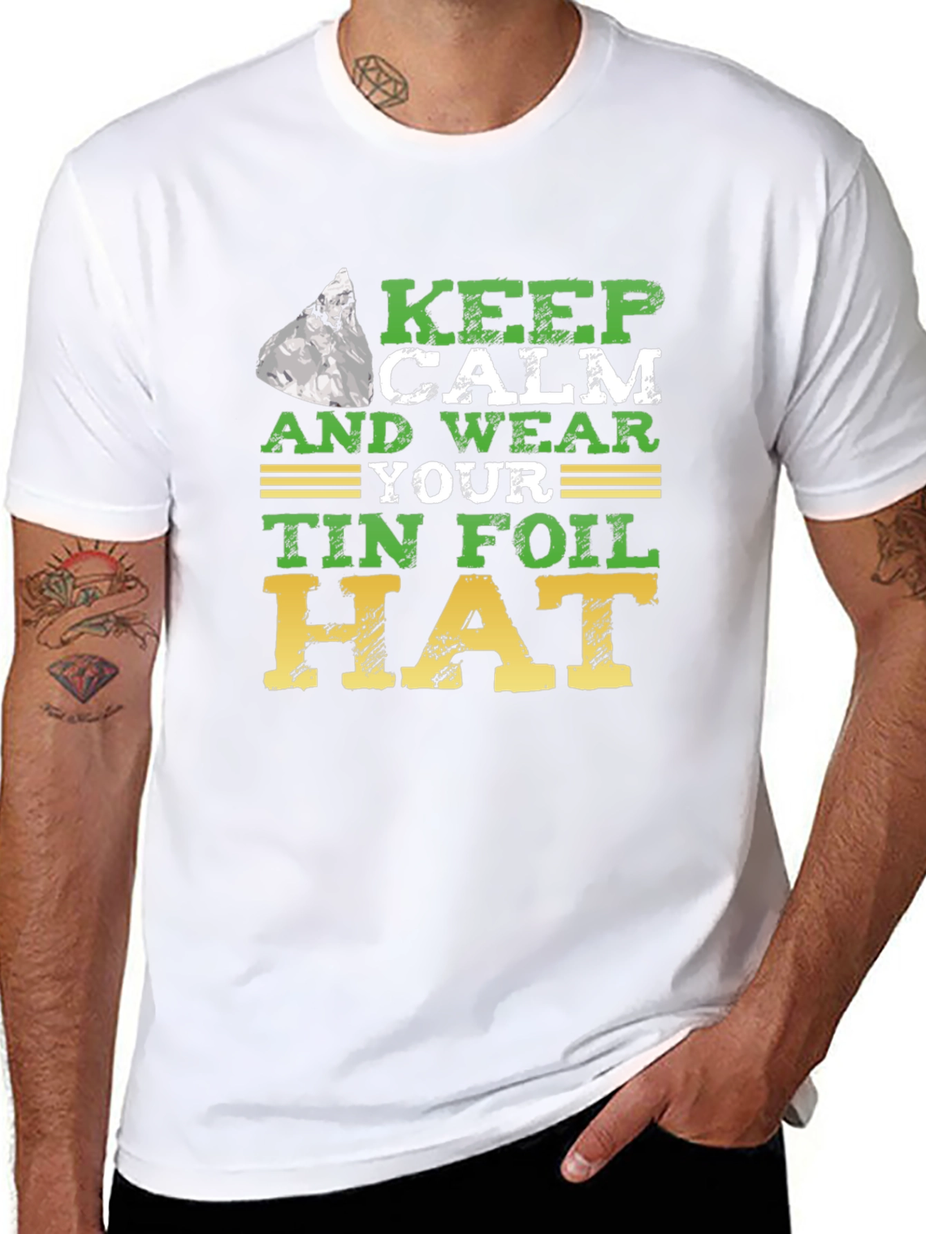 Keep Calm Tin Foil Hat T-Shirt