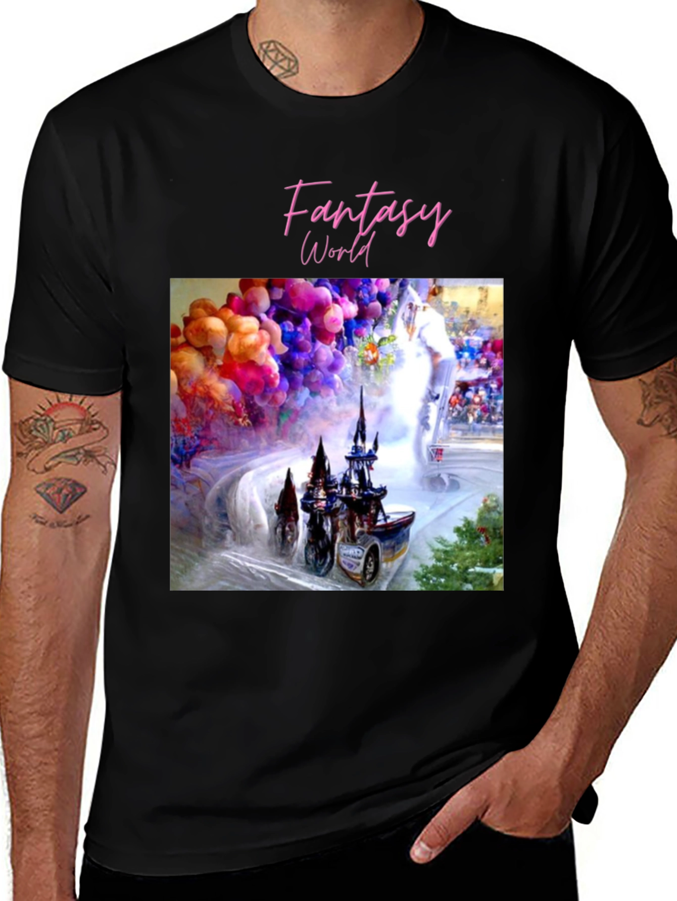 Fantasy World Graphic Tee - Unique Design