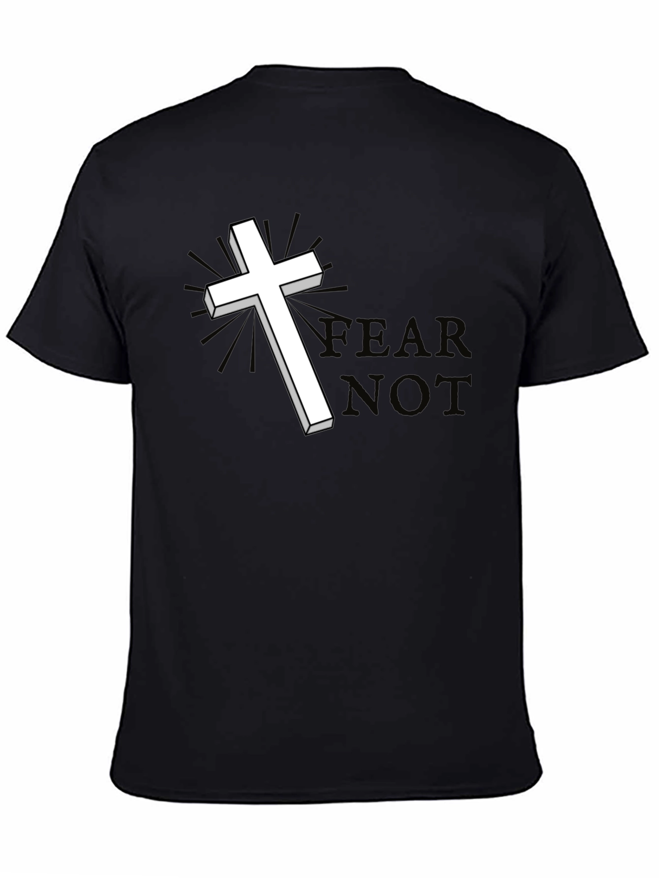 Fear Not Graphic Tee - Christian Cross T-Shirt