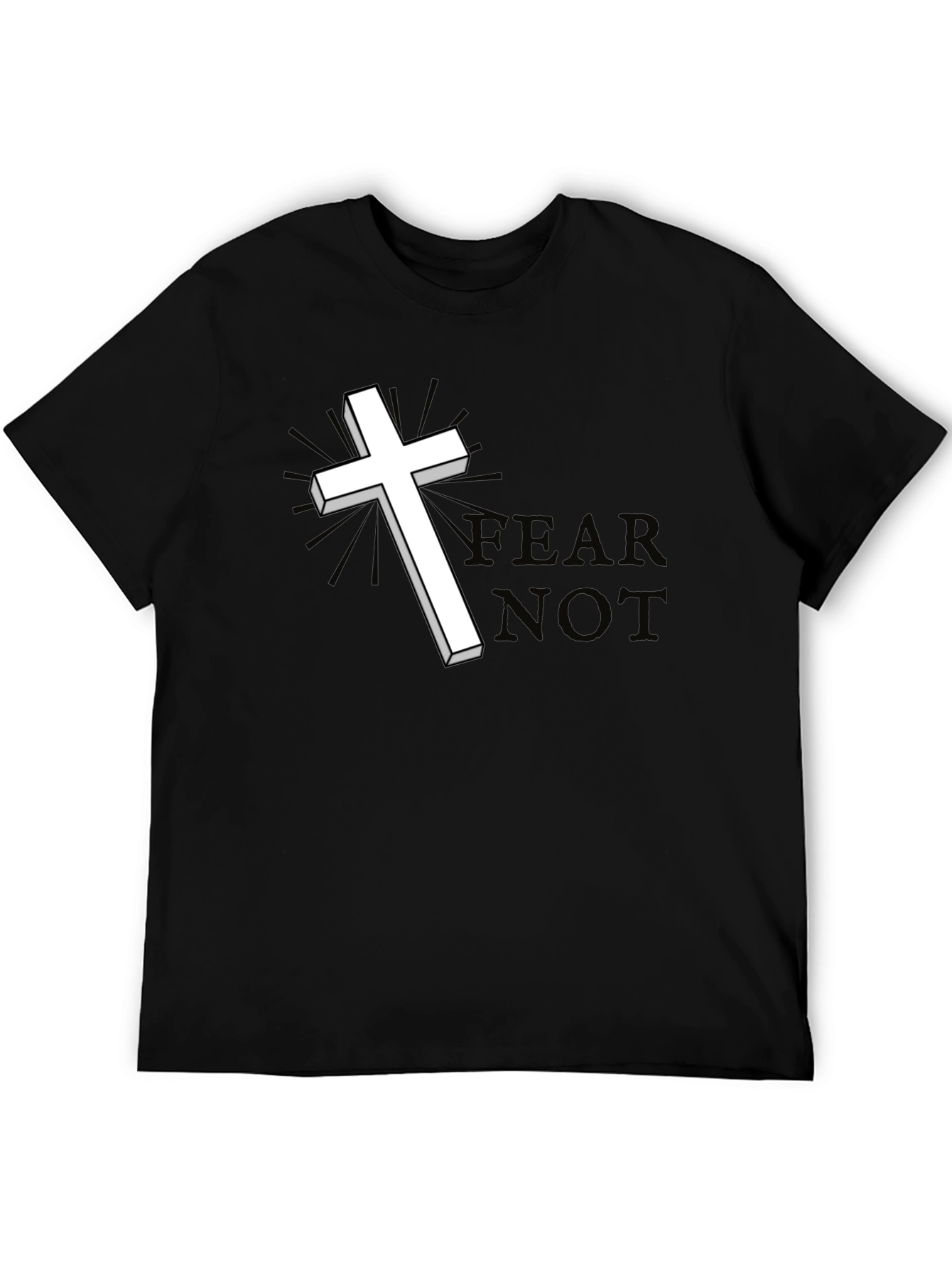Fear Not Graphic Tee - Christian Cross T-Shirt