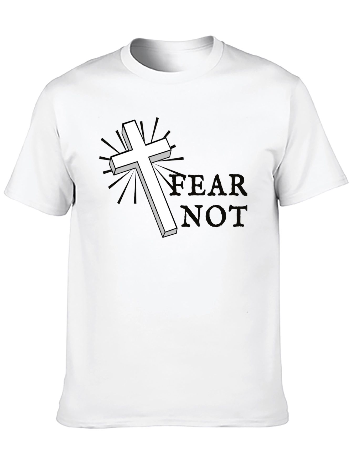 Fear Not Graphic Tee - Christian Cross T-Shirt
