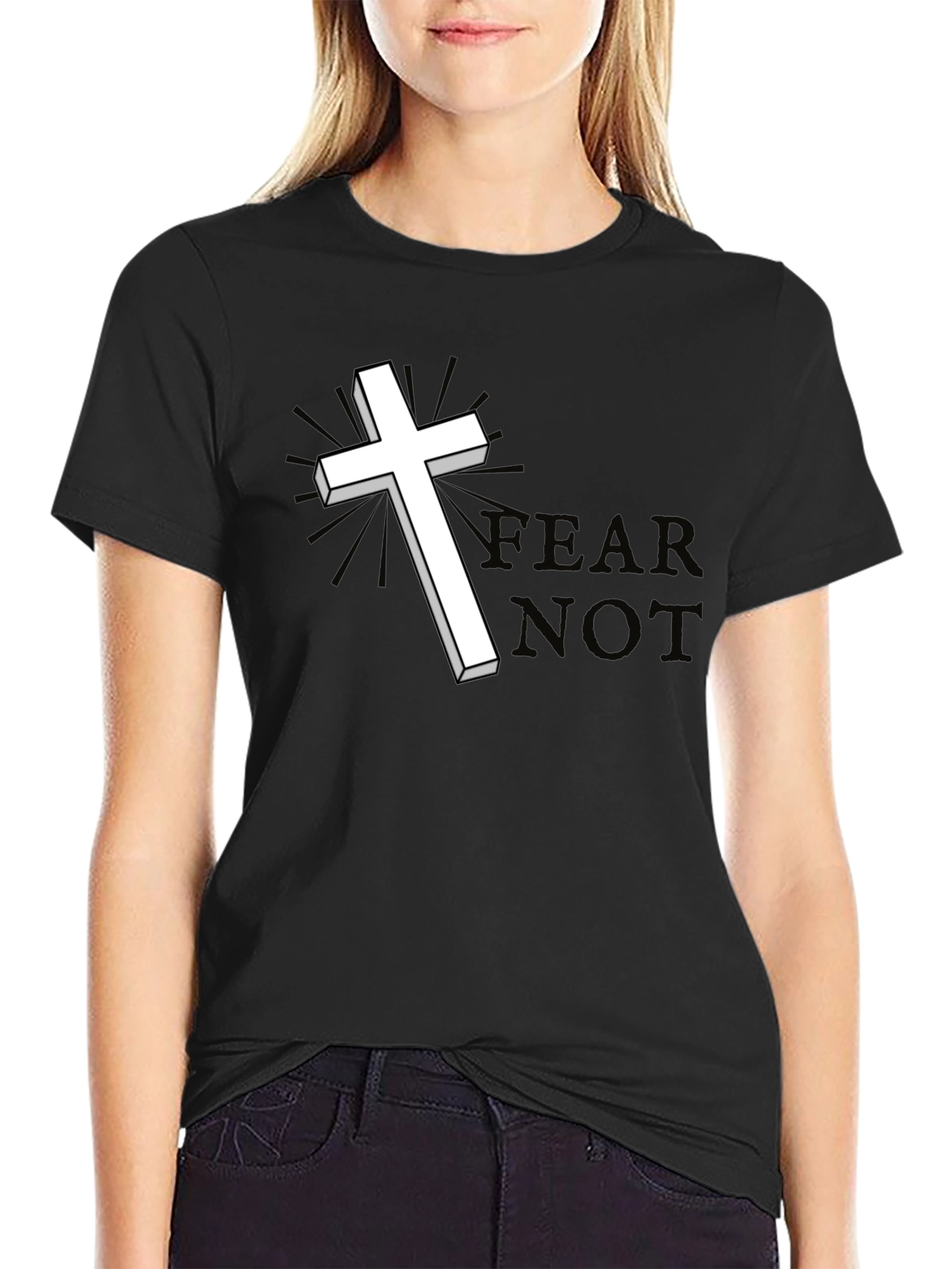 Fear Not Graphic Tee - Christian Cross T-Shirt