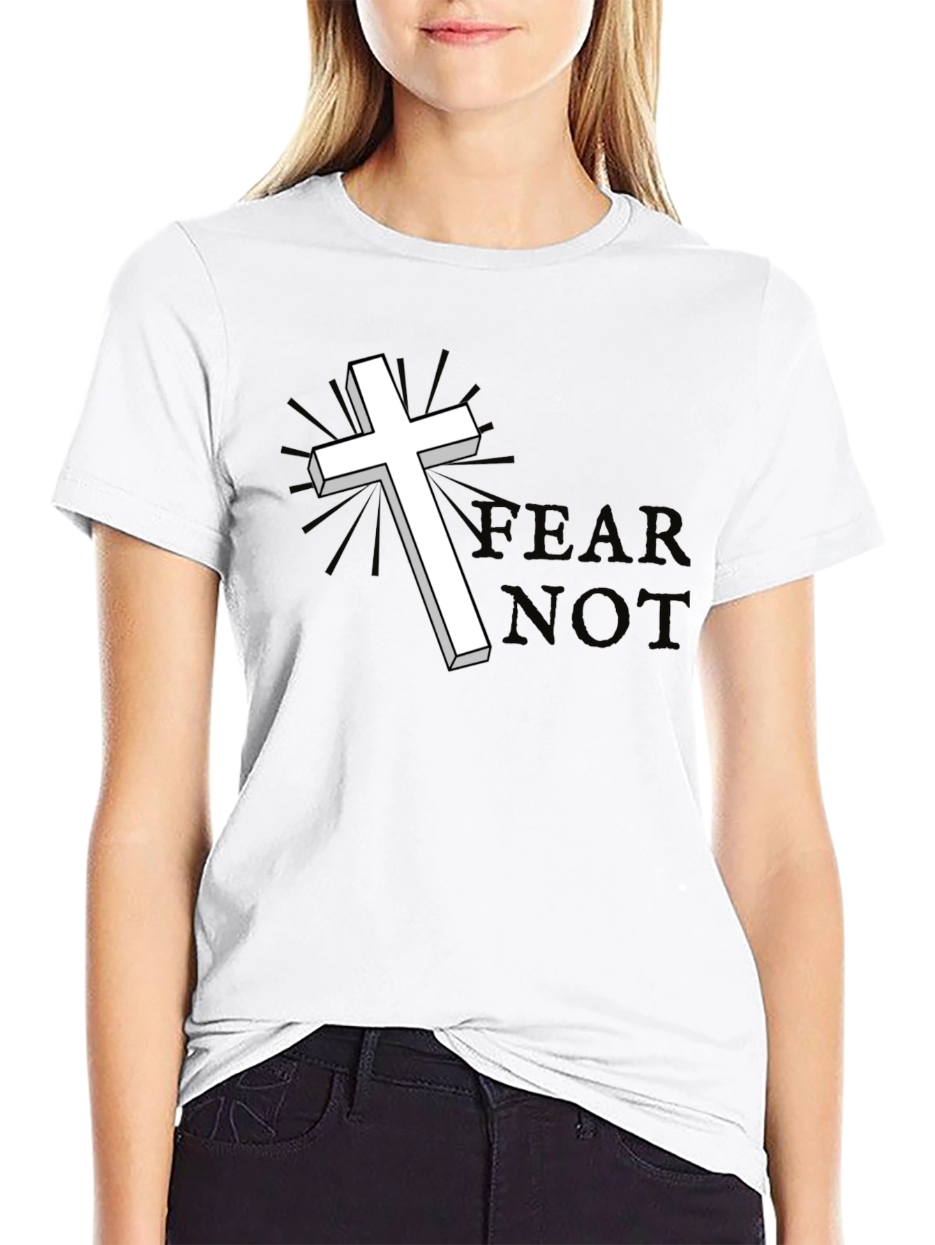 Fear Not Graphic Tee - Christian Cross T-Shirt