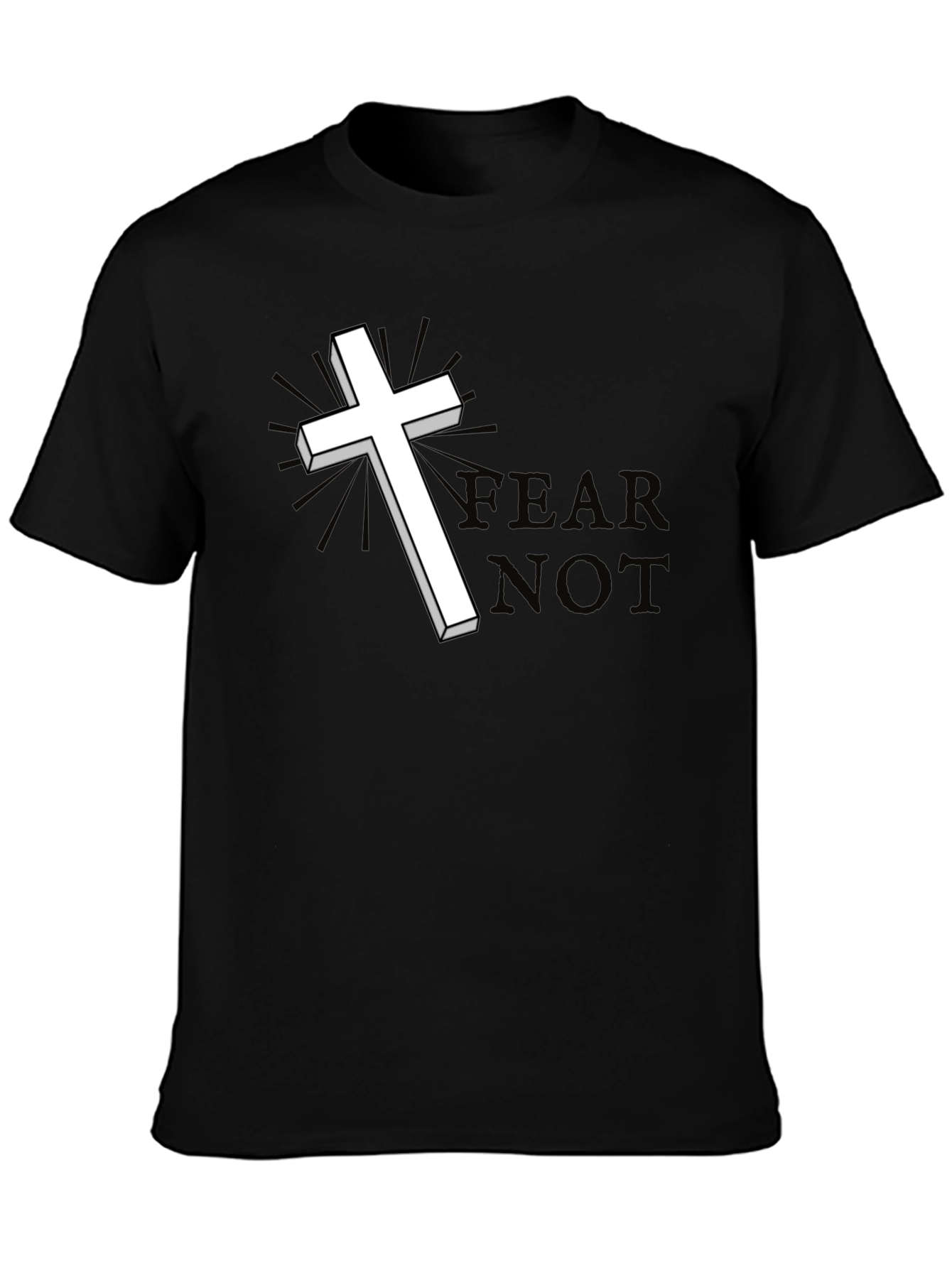 Fear Not Graphic Tee - Christian Cross T-Shirt