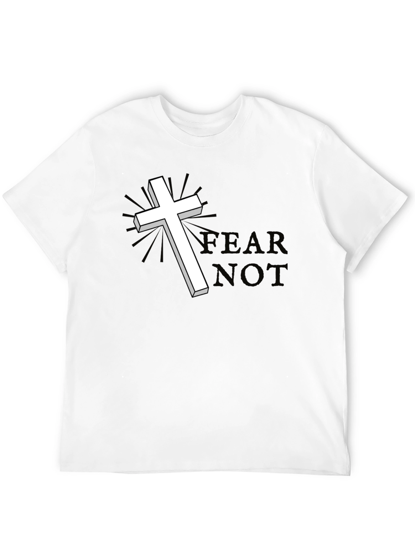 Fear Not Graphic Tee - Christian Cross T-Shirt