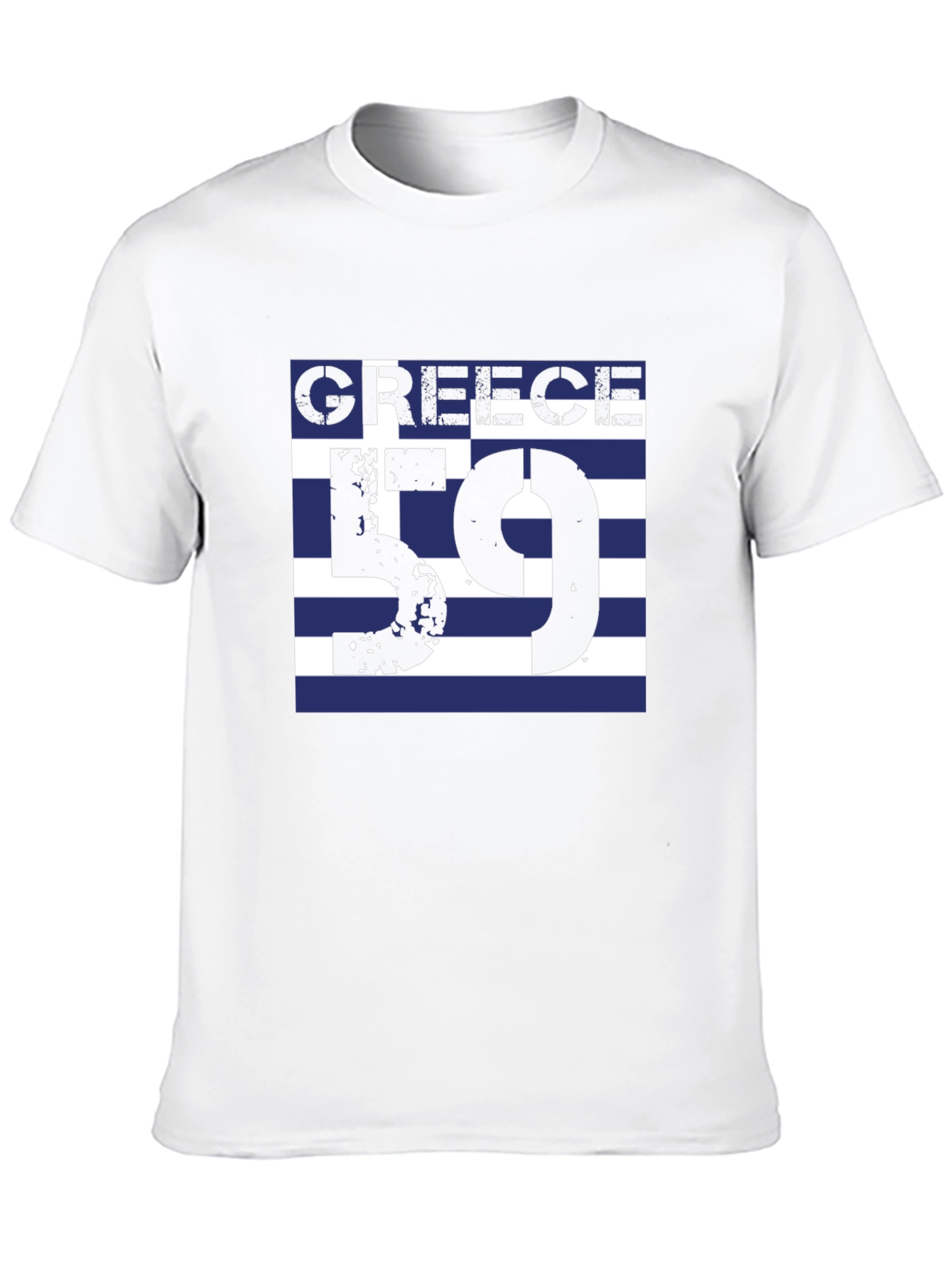 Greece 59 Graphic Tee - Black Cotton T-Shirt