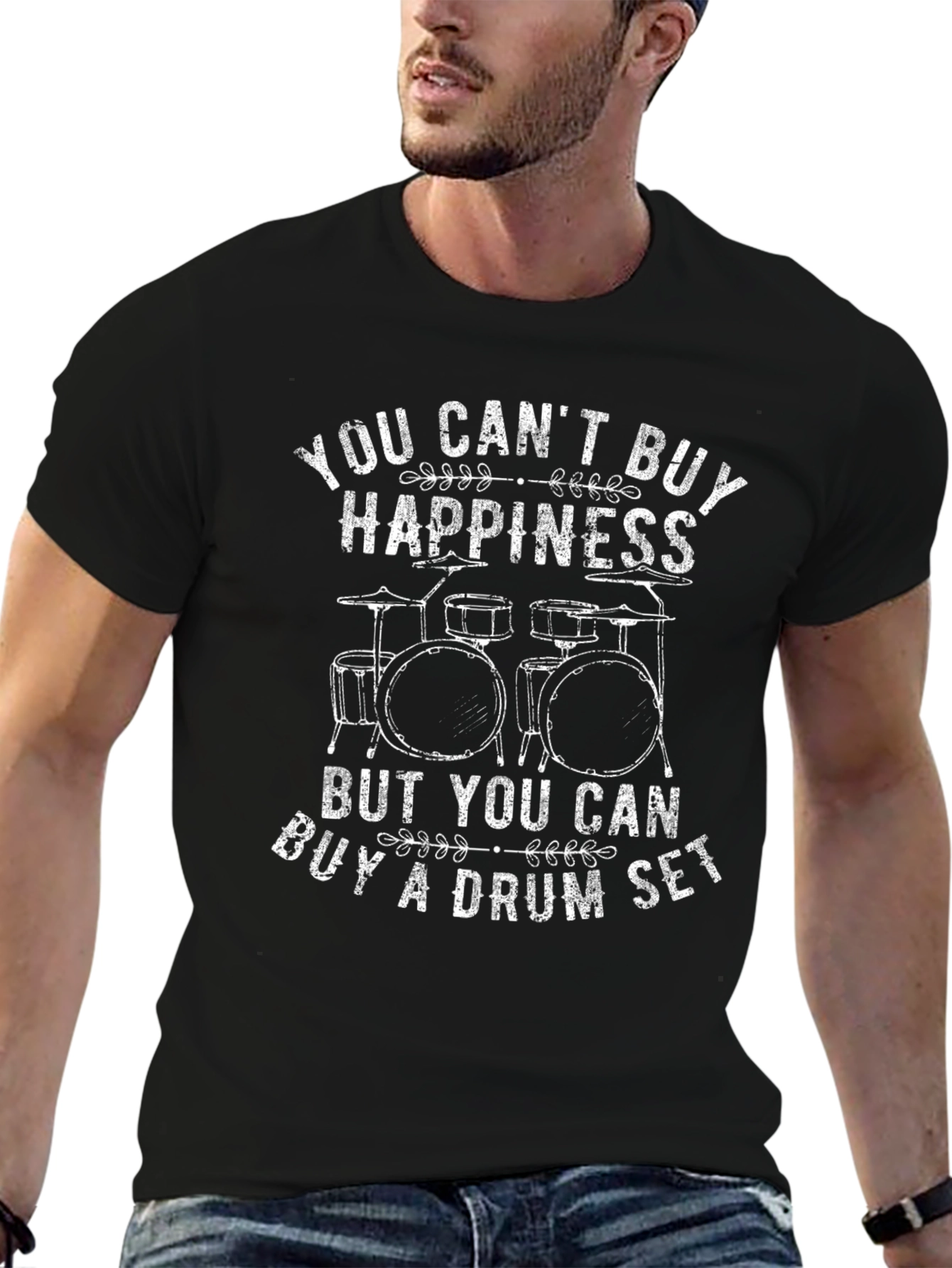 You Cant Buy Happiness Drummer T-Shirt