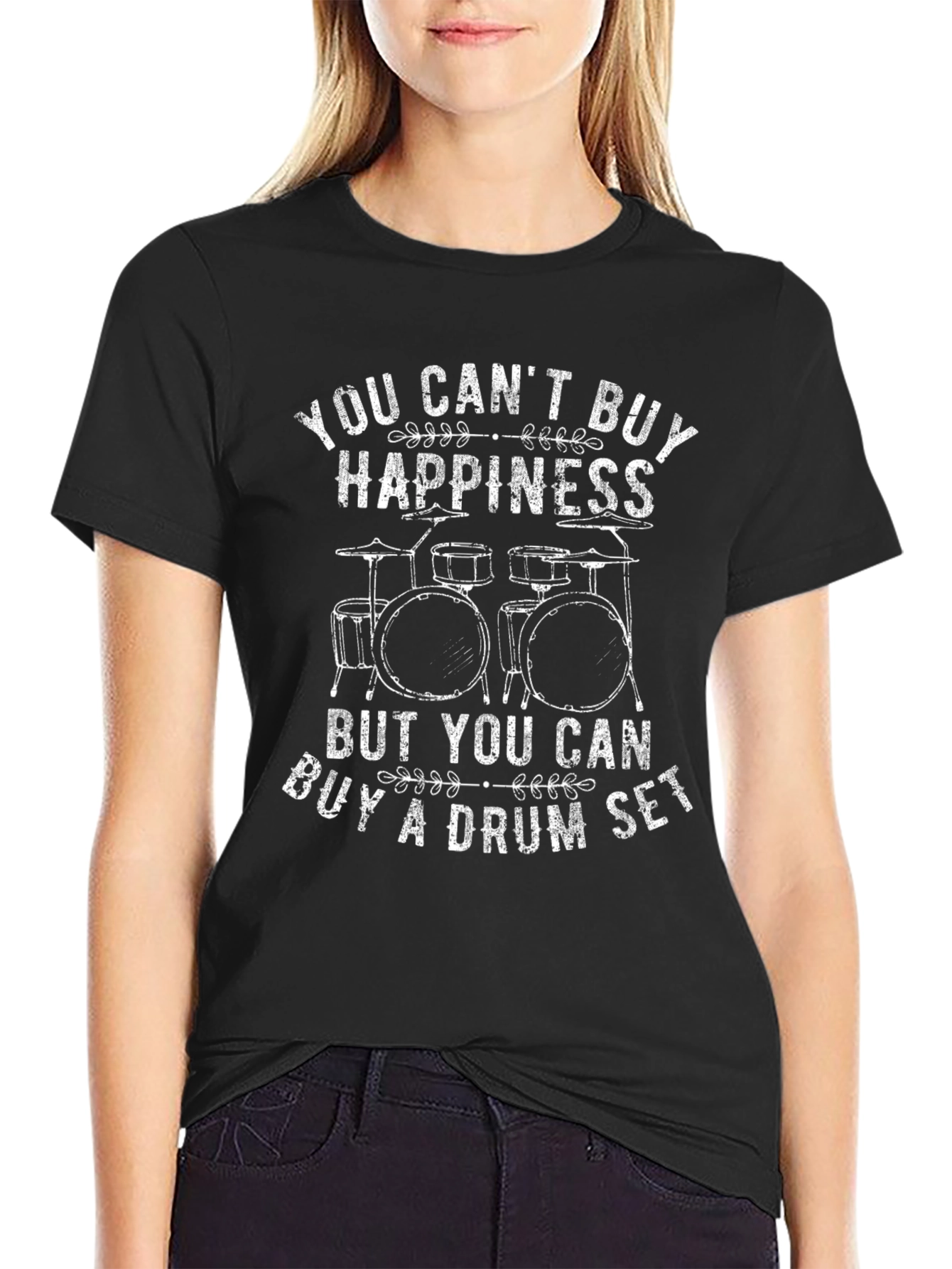 You Cant Buy Happiness Drummer T-Shirt