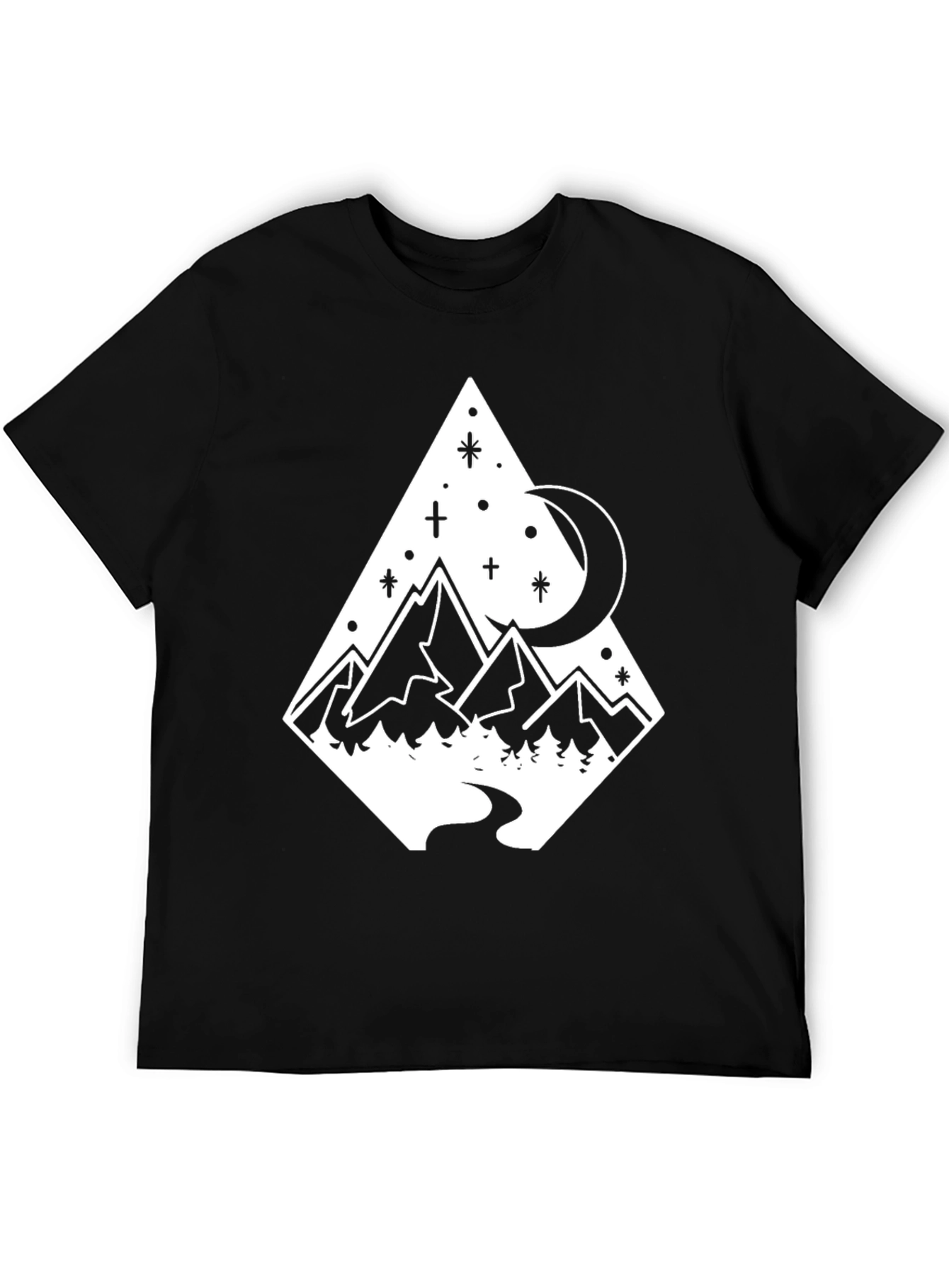 Mountain Moon Graphic Tee - Nature Lover T-Shirt