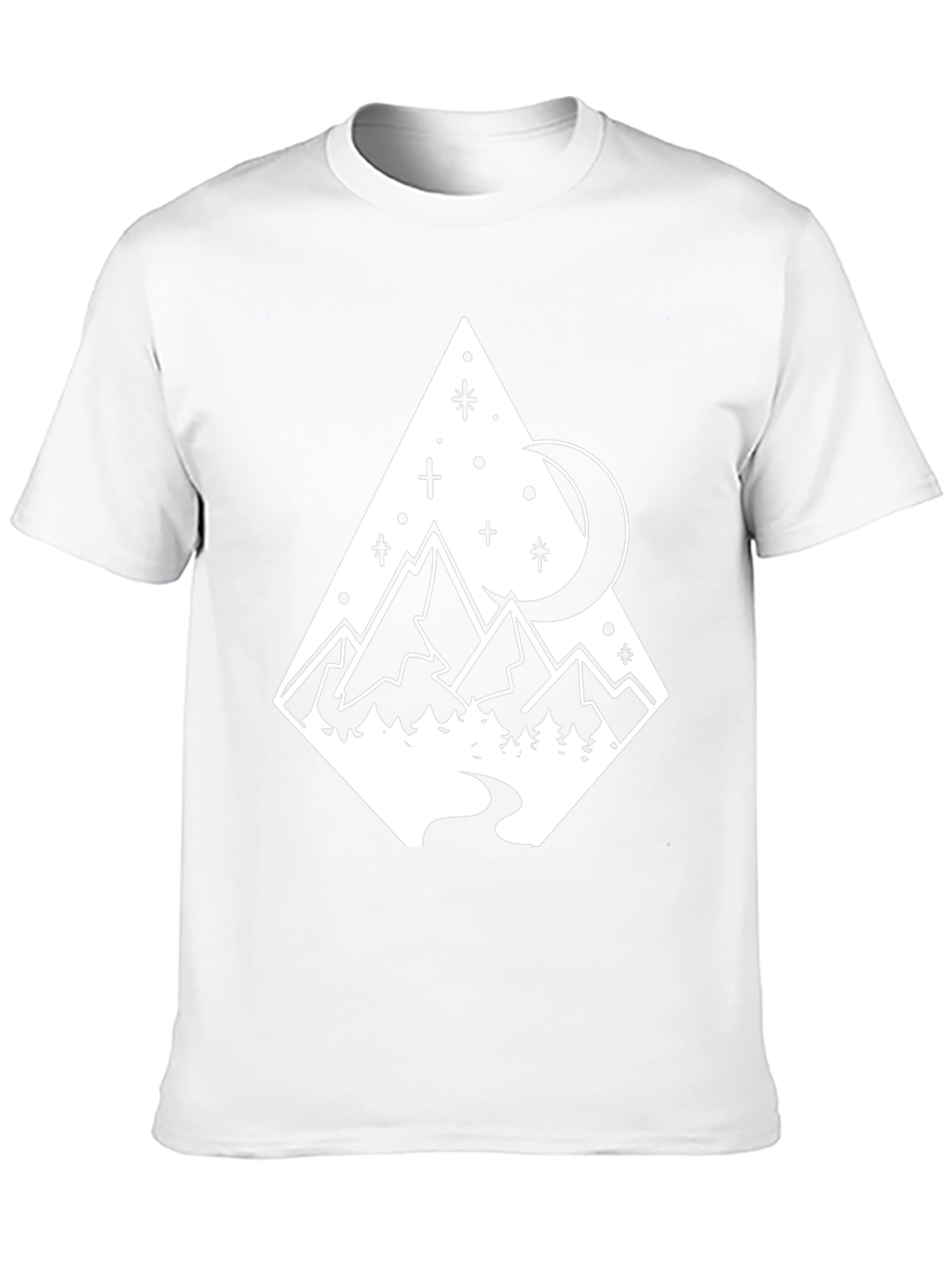 Mountain Moon Graphic Tee - Nature Lover T-Shirt