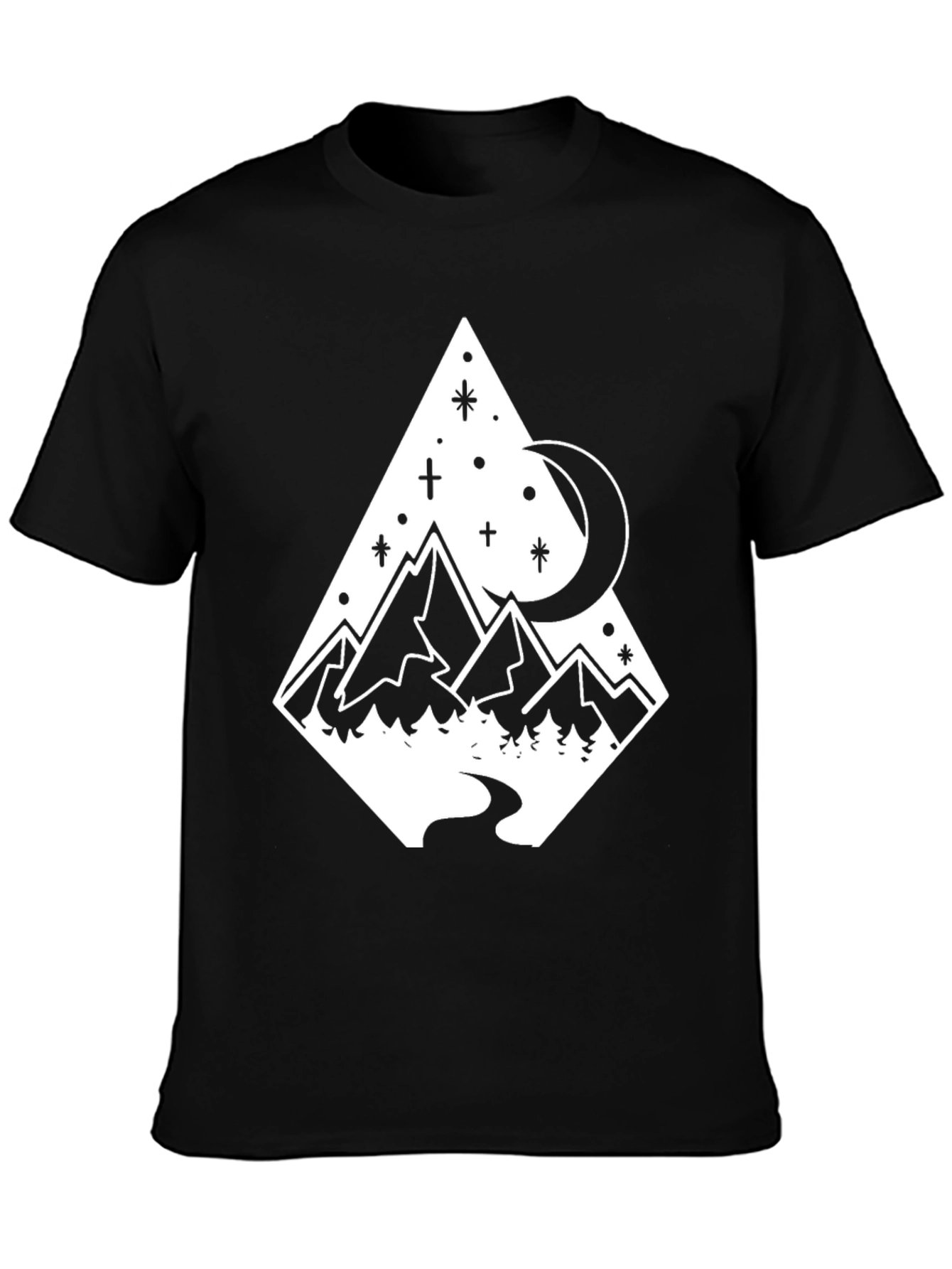 Mountain Moon Graphic Tee - Nature Lover T-Shirt