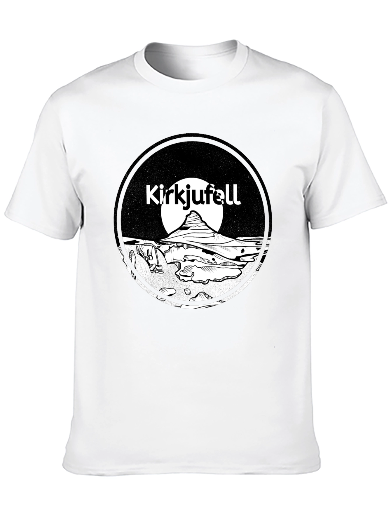 Kirkjufell Iceland T-Shirt Black Graphic Tee