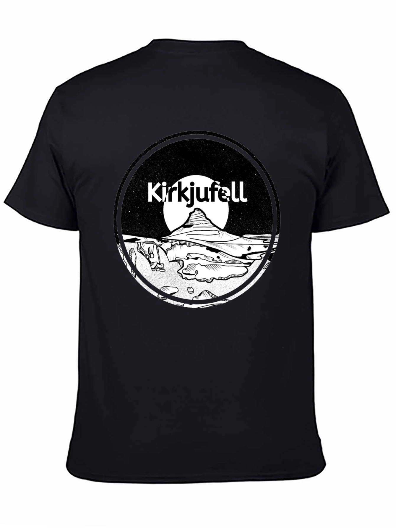 Kirkjufell Iceland T-Shirt Black Graphic Tee