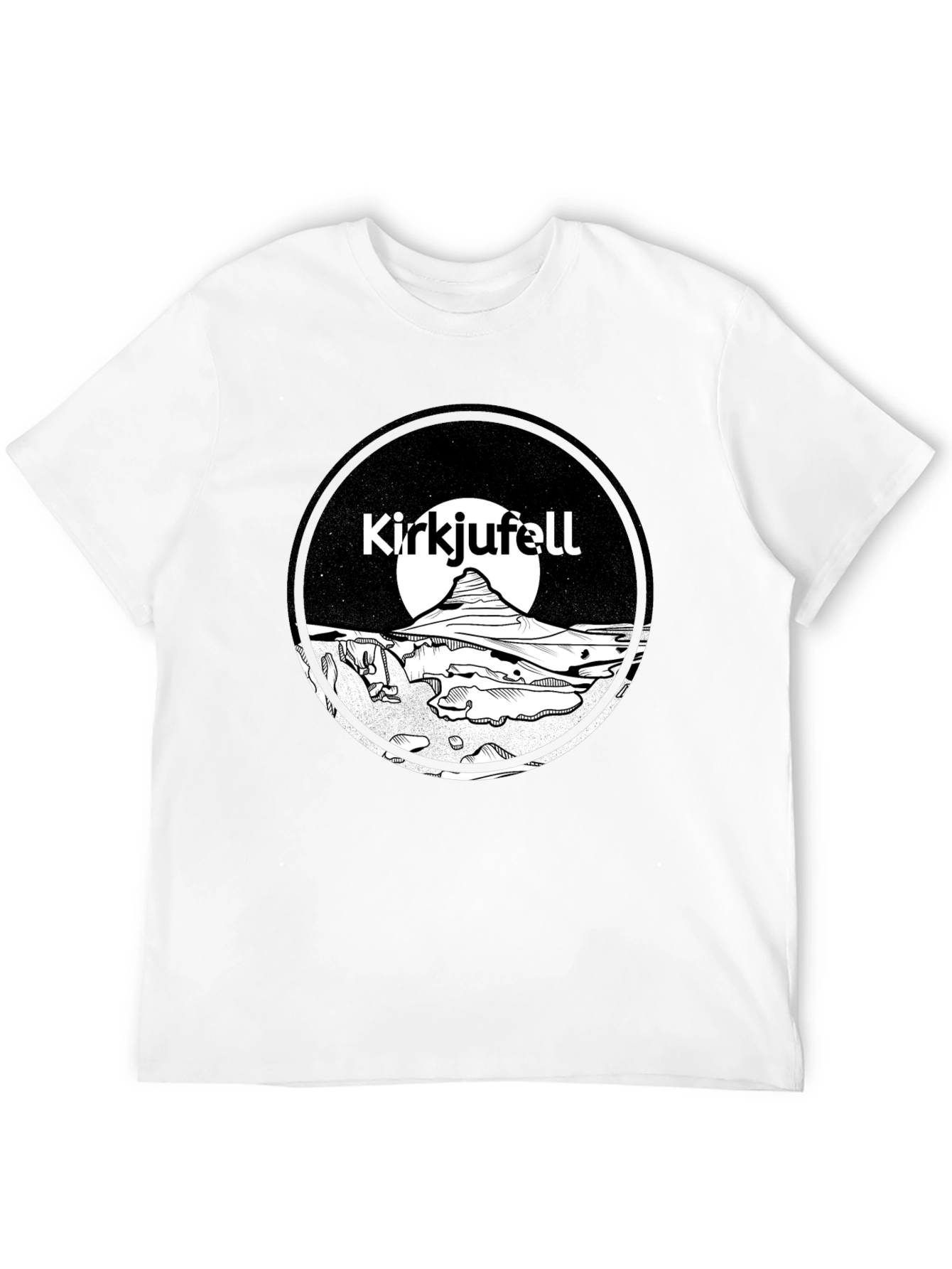 Kirkjufell Iceland T-Shirt Black Graphic Tee