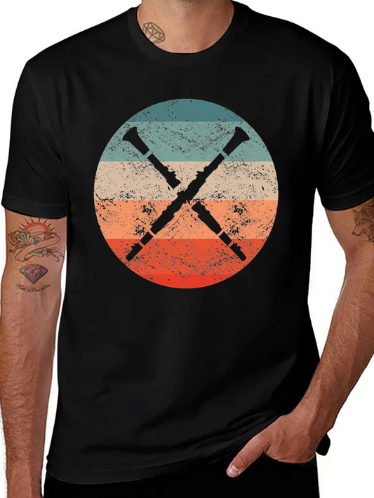 Vintage Crossed Clarinet T-Shirt - Musician Style