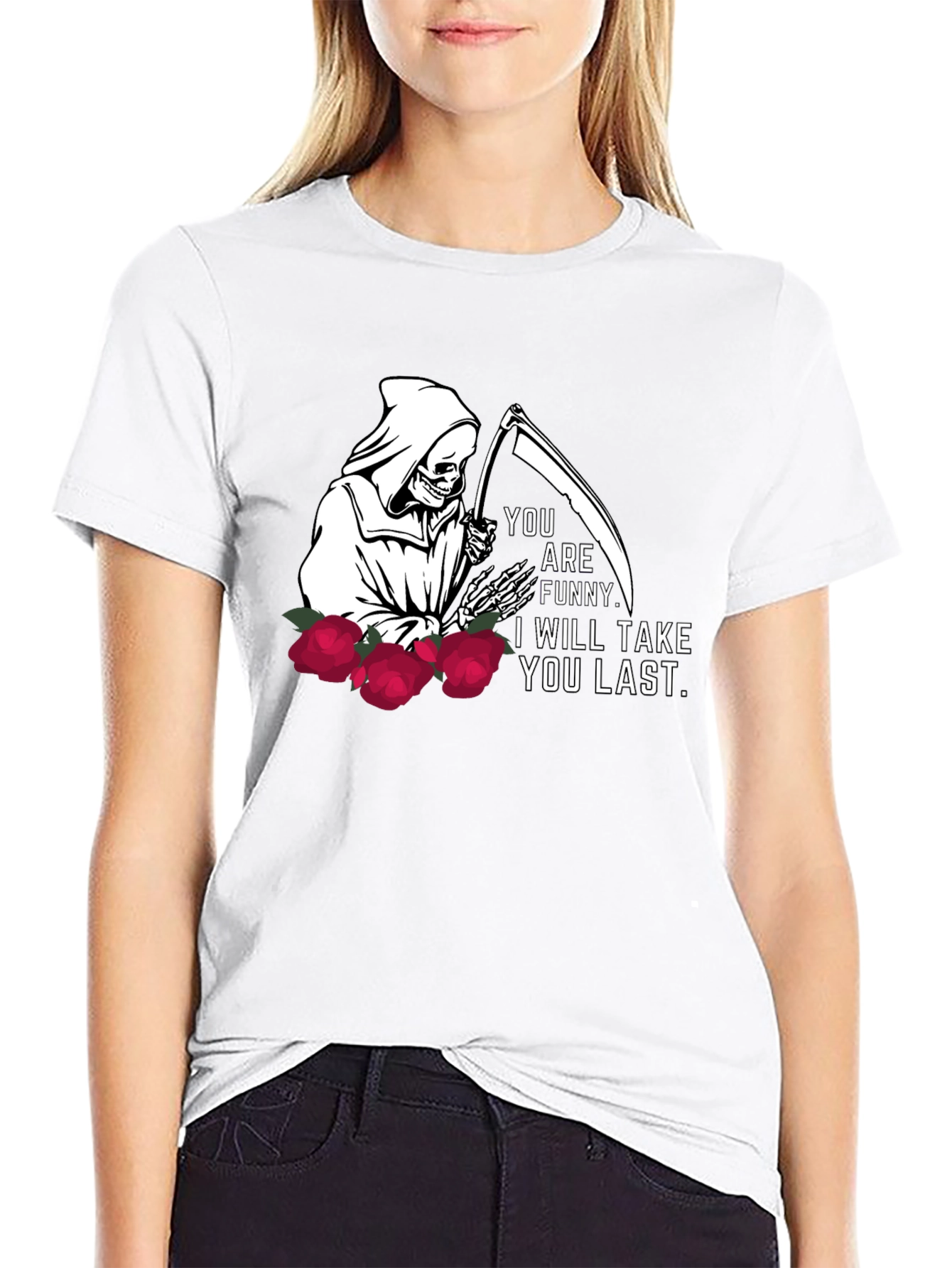 Grim Reaper Funny Graphic T-Shirt