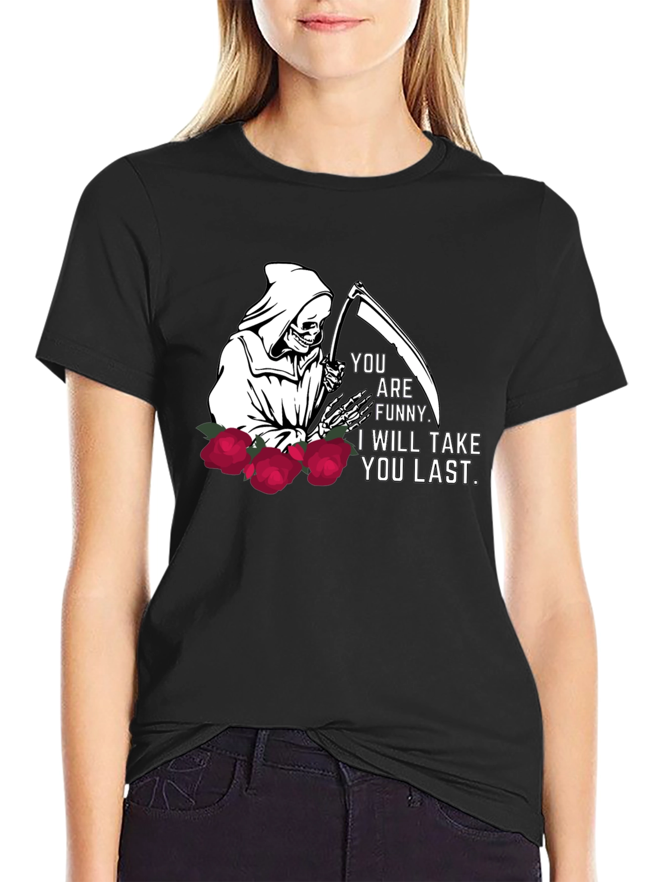 Grim Reaper Funny Graphic T-Shirt