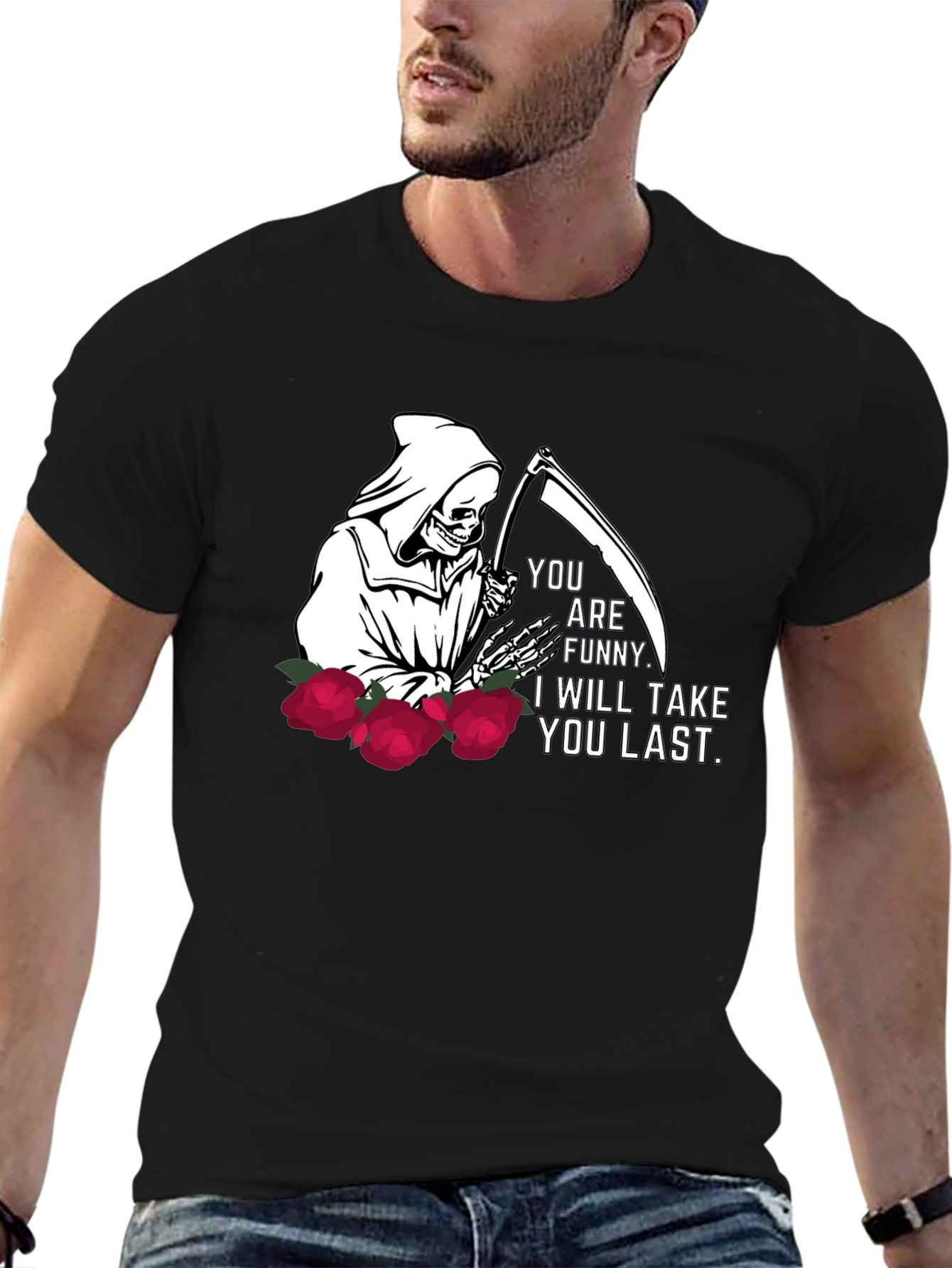 Grim Reaper Funny Graphic T-Shirt