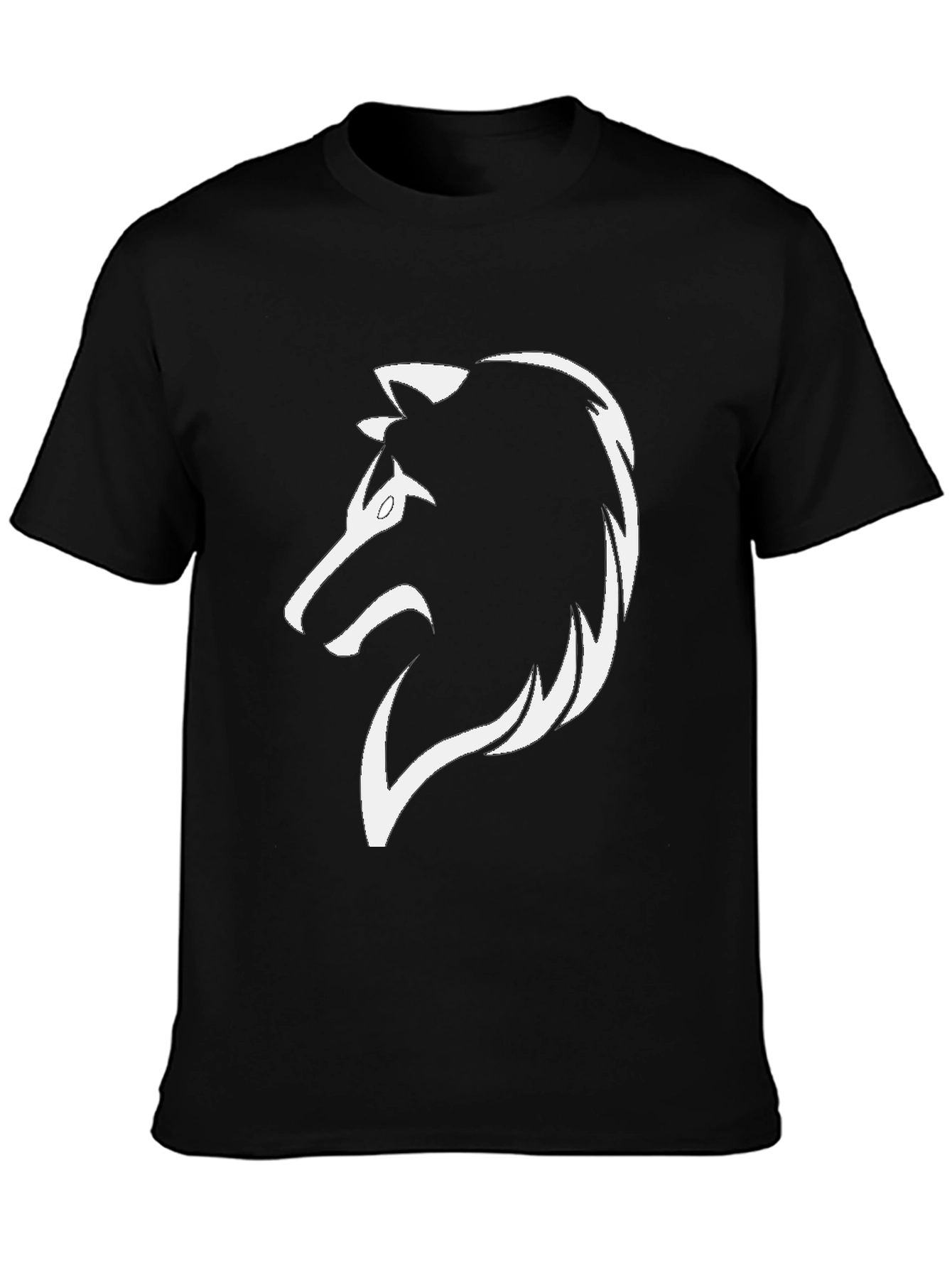 Mens Black Wolf Graphic Tee