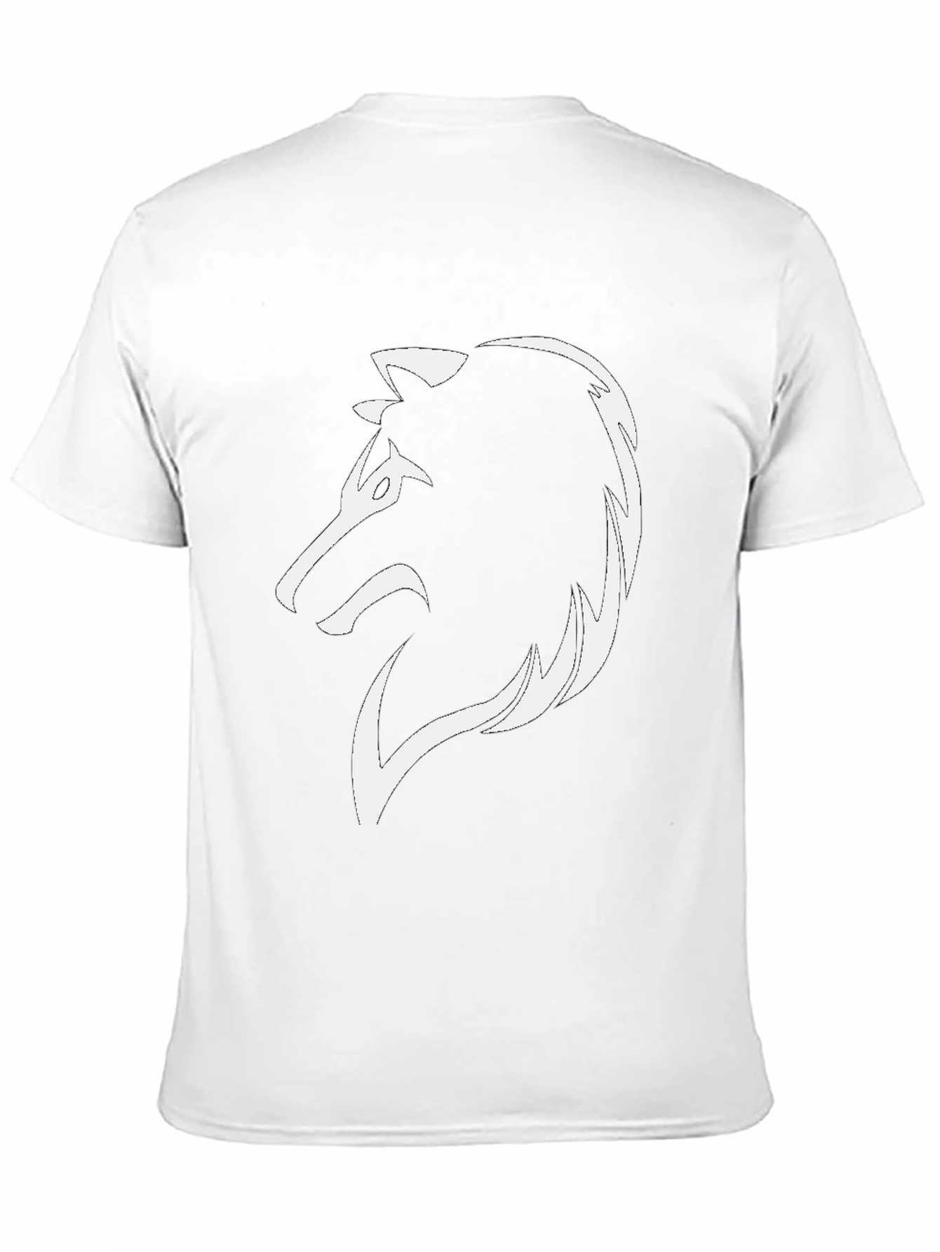 Mens Black Wolf Graphic Tee
