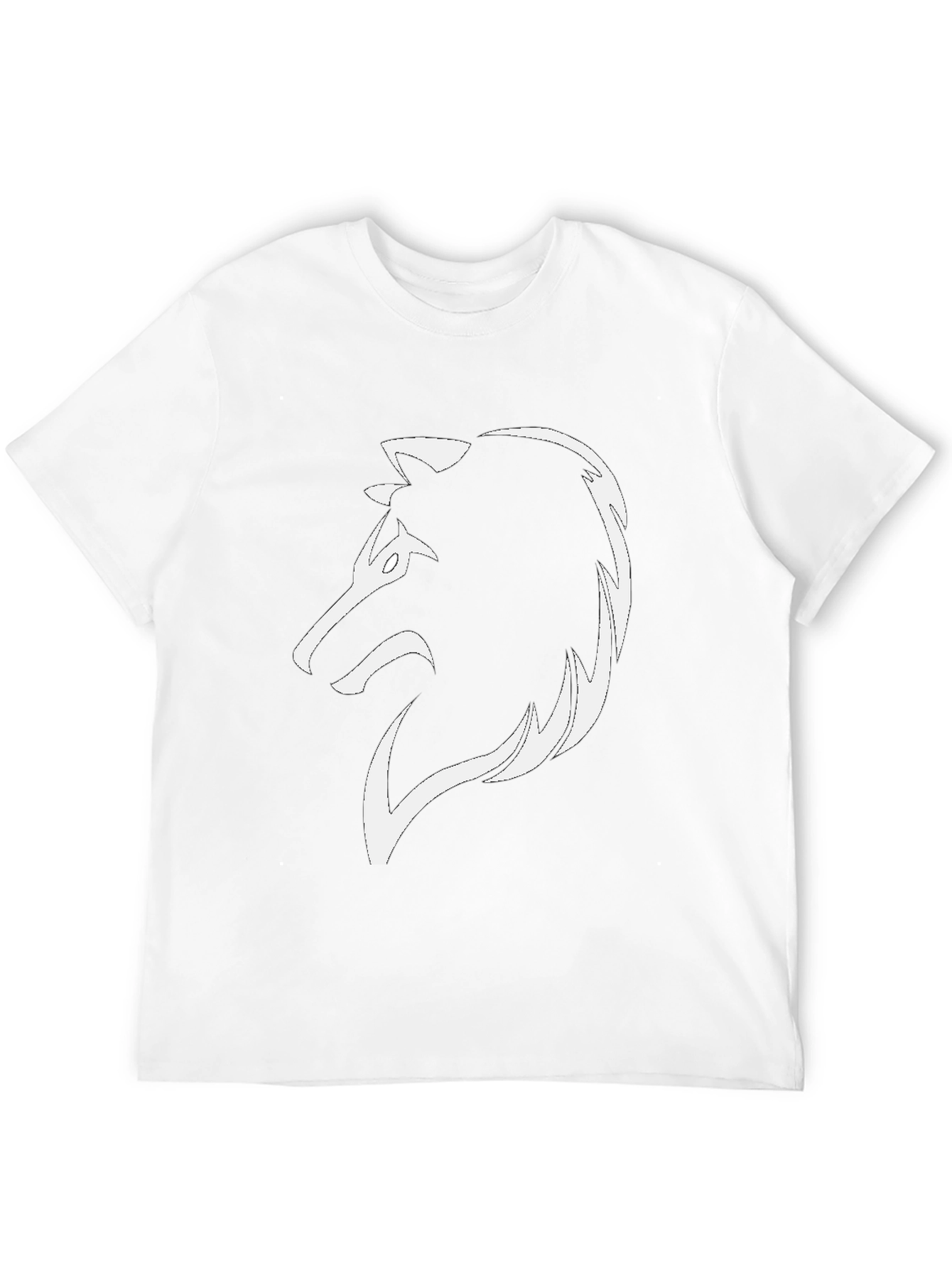 Mens Black Wolf Graphic Tee