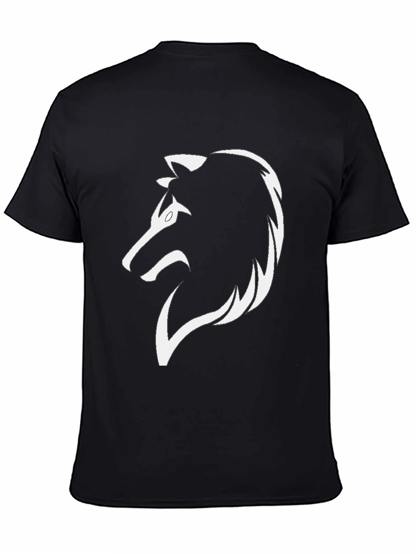 Mens Black Wolf Graphic Tee