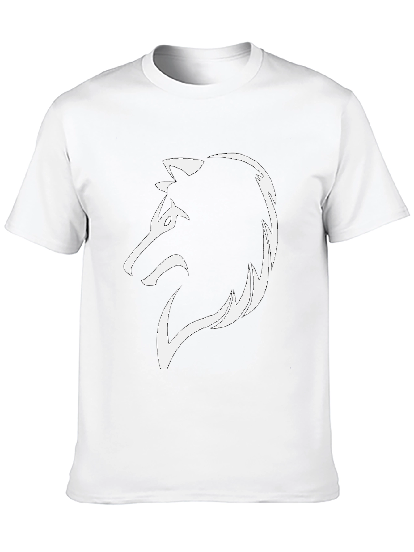 Mens Black Wolf Graphic Tee