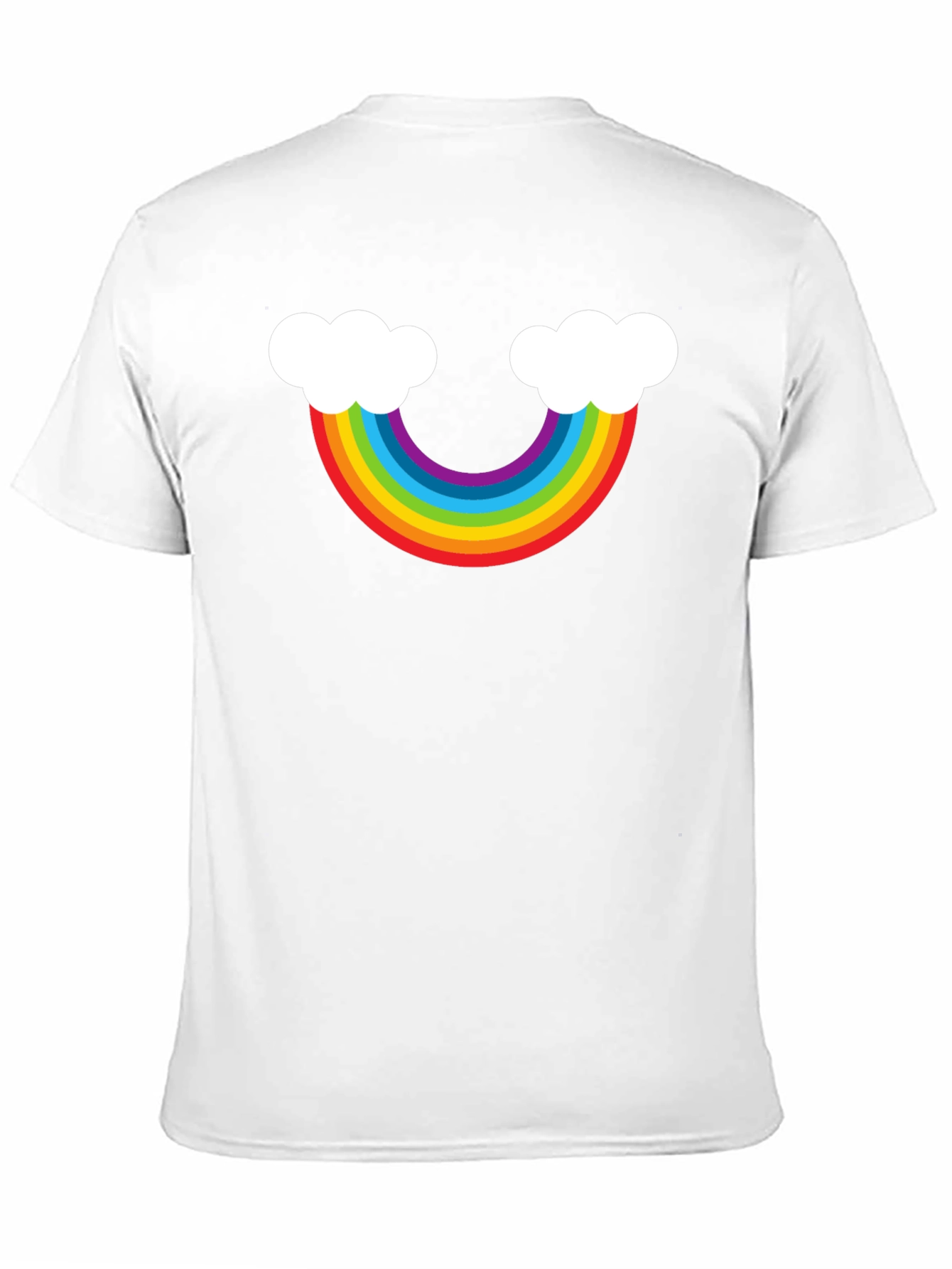Rainbow Cloud Graphic Tee - Black Casual Shirt