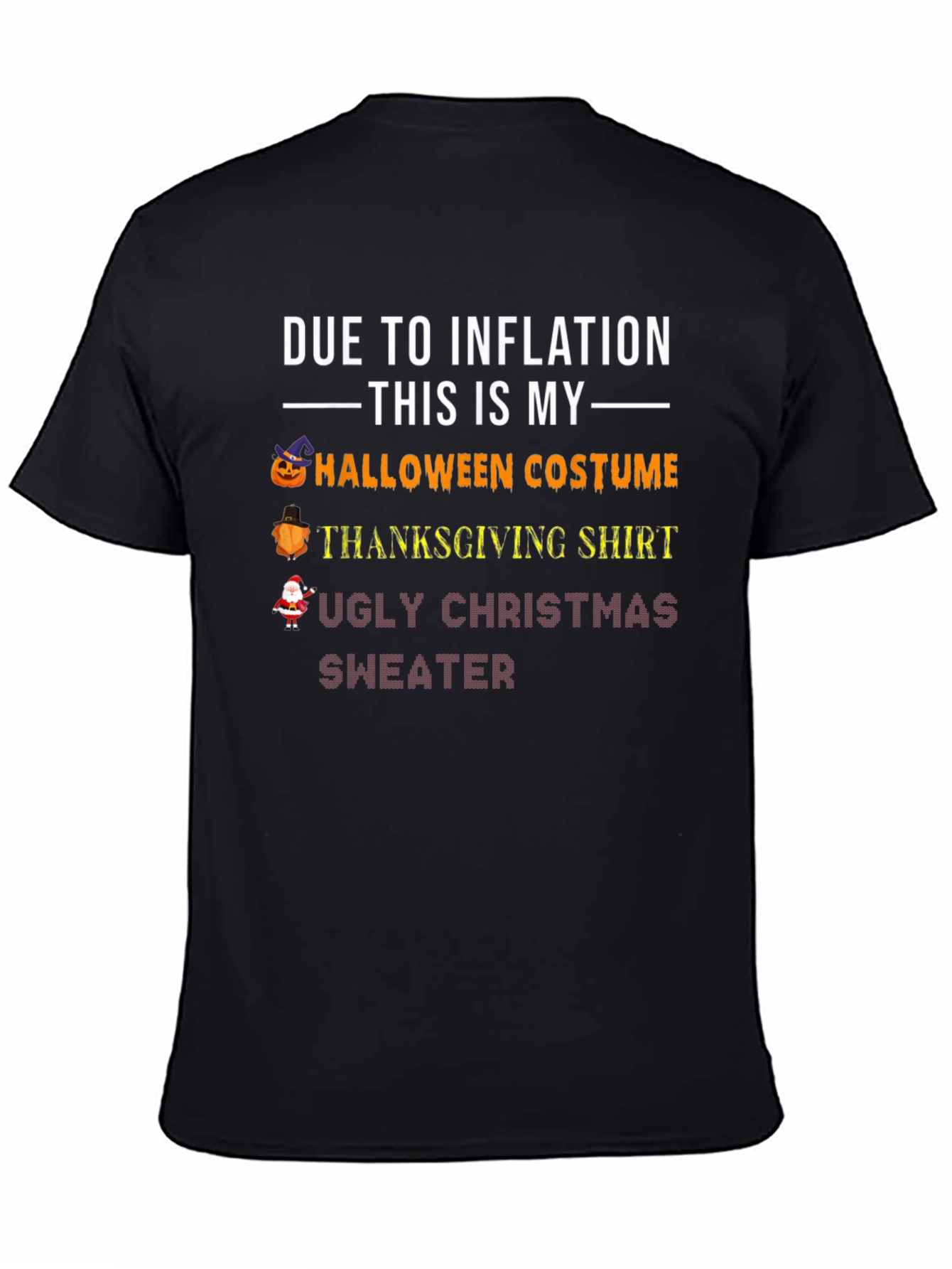 Inflation Halloween Thanksgiving Christmas T-Shirt