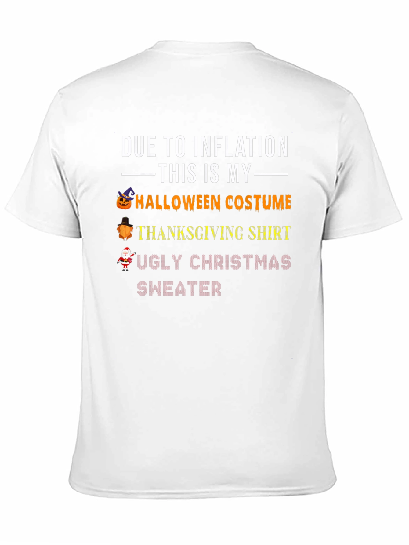 Inflation Halloween Thanksgiving Christmas T-Shirt