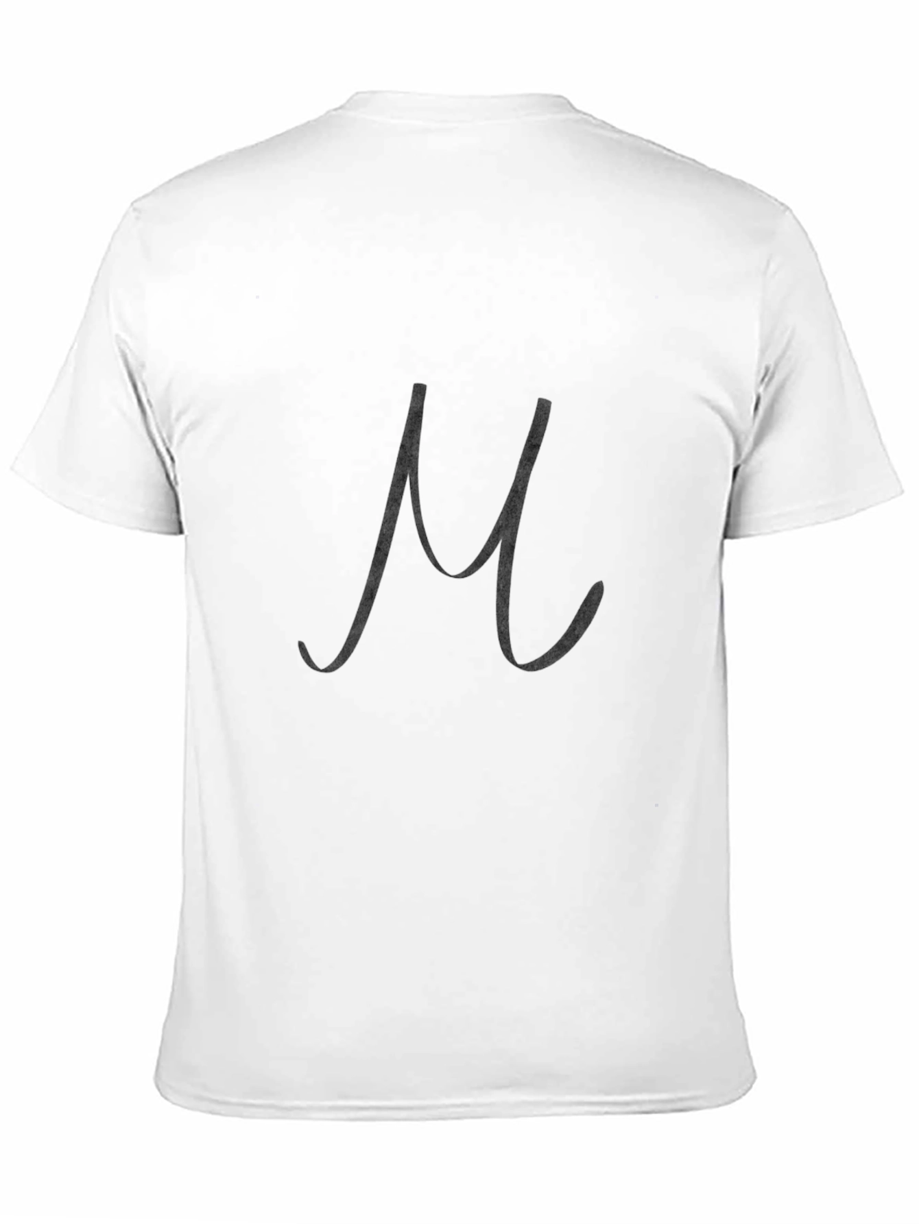 Black T-Shirt with Stylish Letter M Design