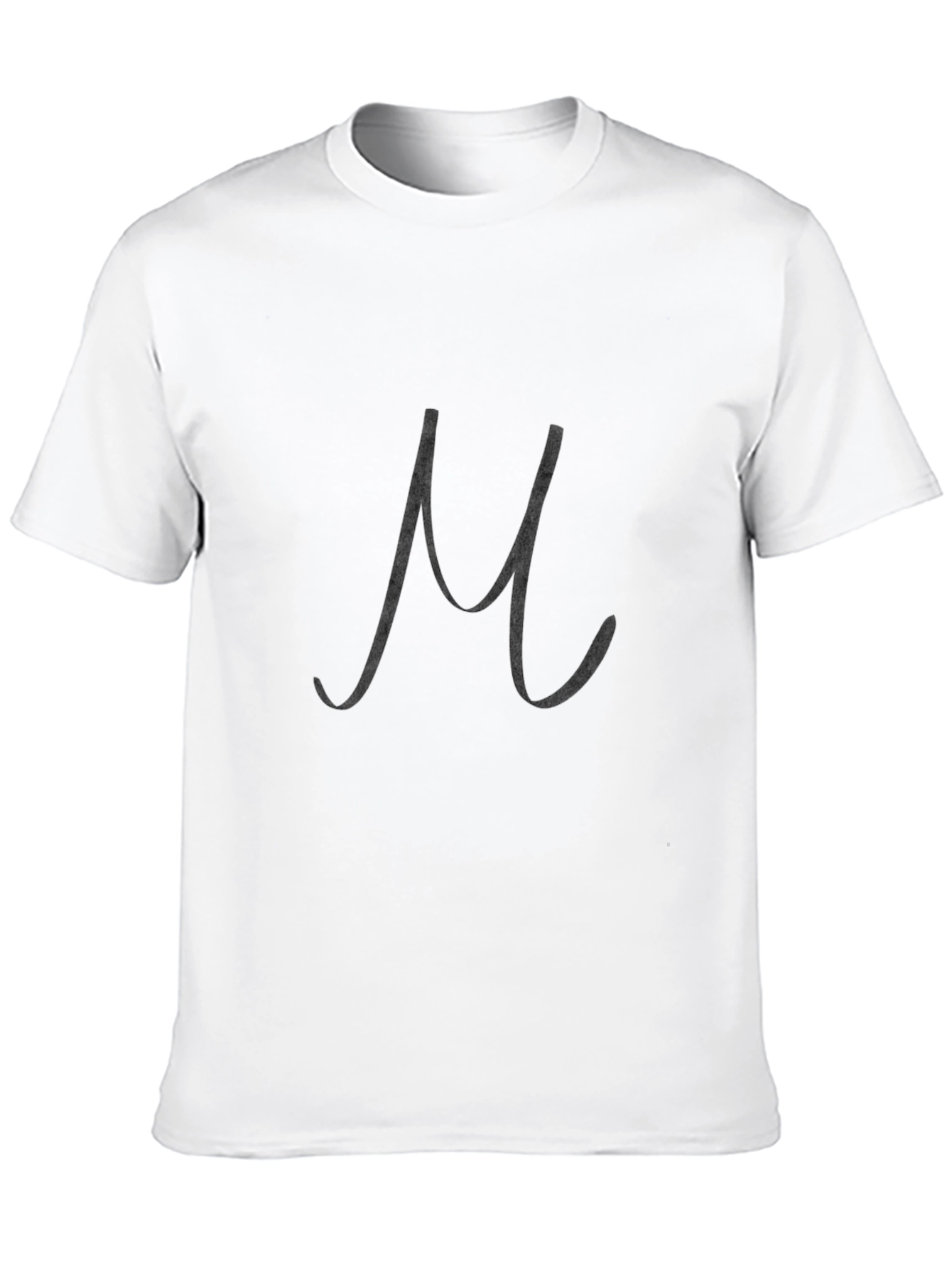 Black T-Shirt with Stylish Letter M Design