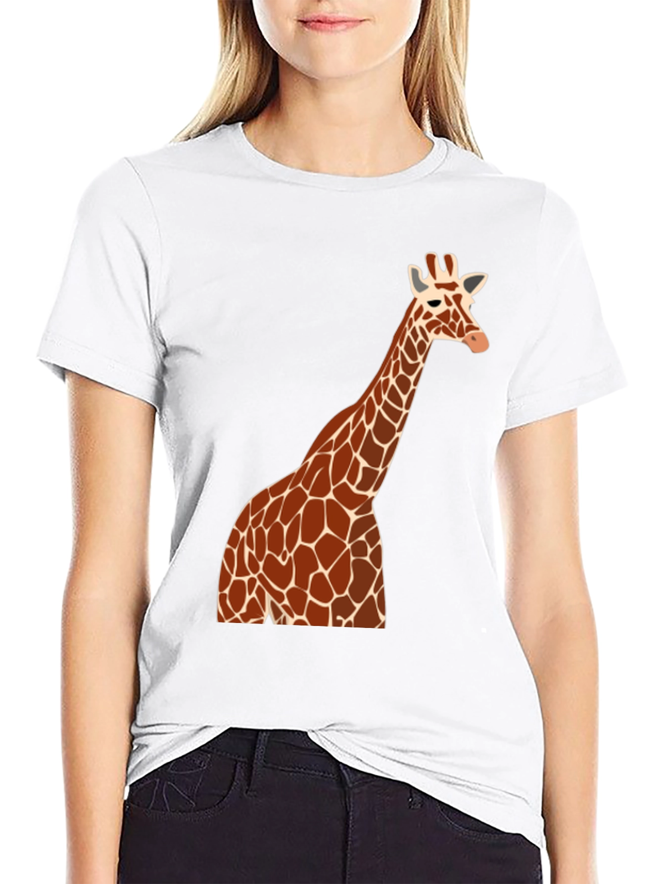 Giraffe Graphic Tee - Mens Black T-Shirt