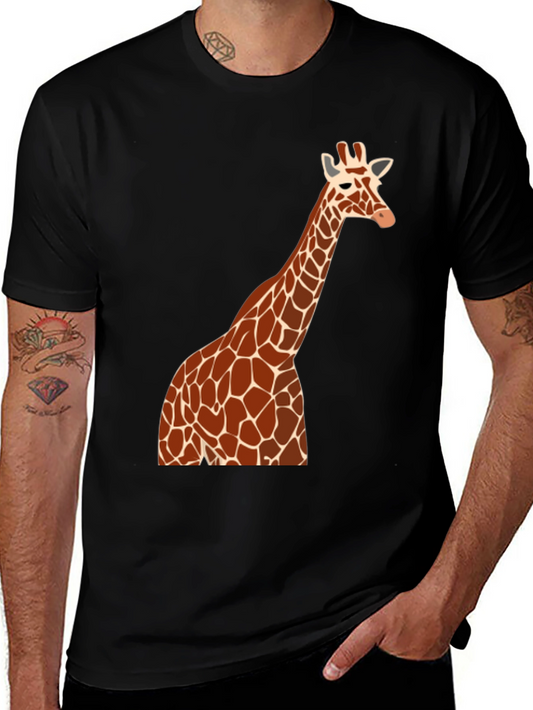 Giraffe Graphic Tee - Mens Black T-Shirt
