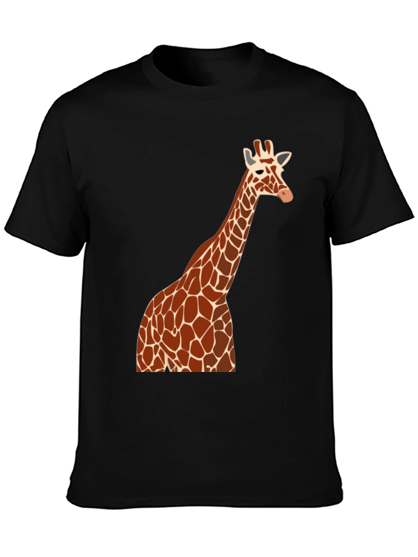 Giraffe Graphic Tee - Mens Black T-Shirt
