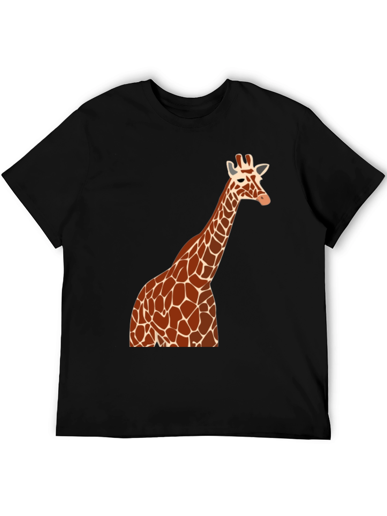 Giraffe Graphic Tee - Mens Black T-Shirt