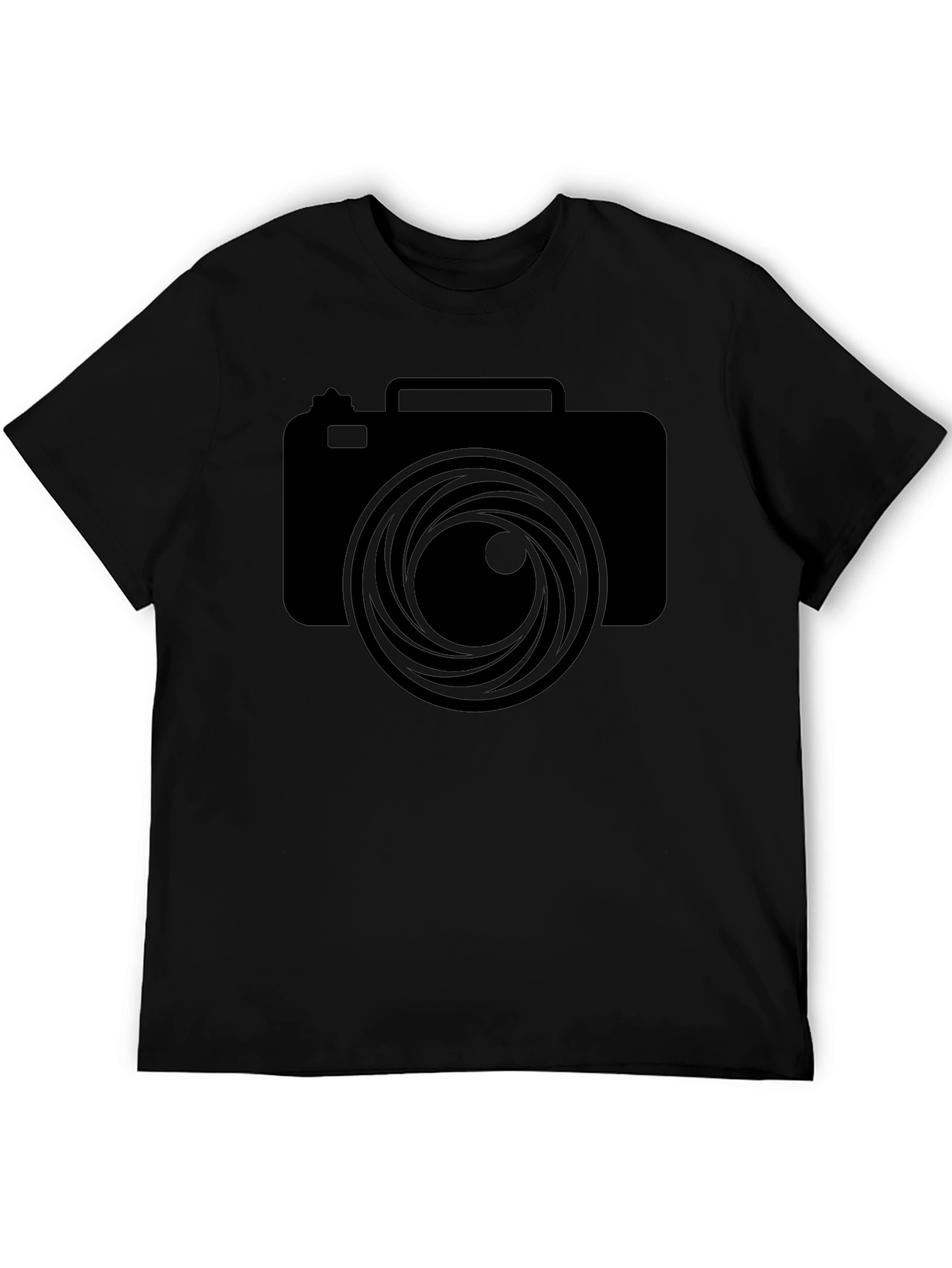 Camera Lens Graphic Black T-Shirt
