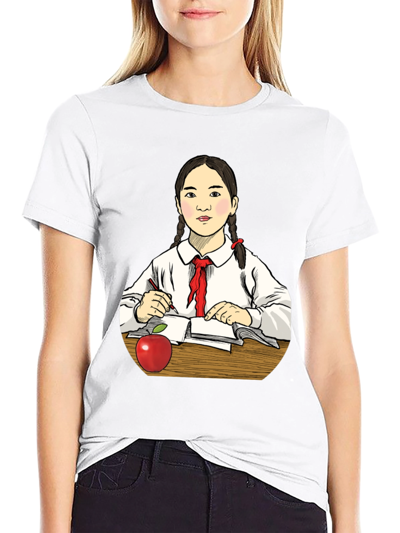 Student Girl Graphic Tee - Back to School Style